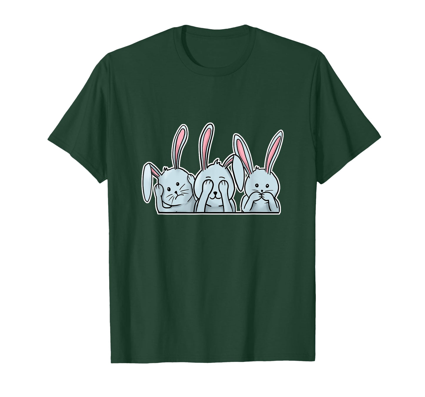 Hear See Speak no evil Rabbits happy Easter bunnies T-Shirt