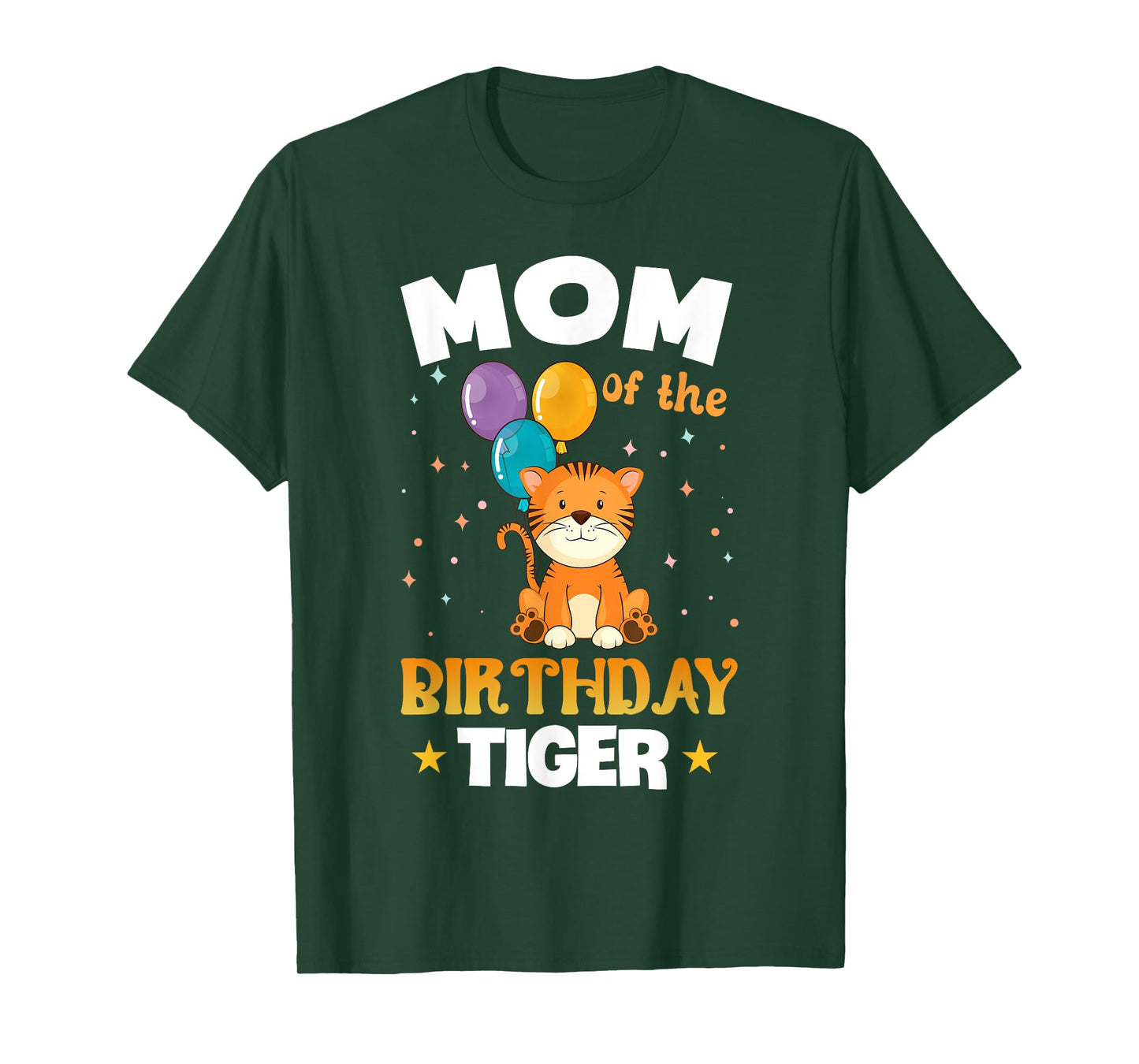 Funny Mom Of The Birthday Tiger Family Party T-Shirt