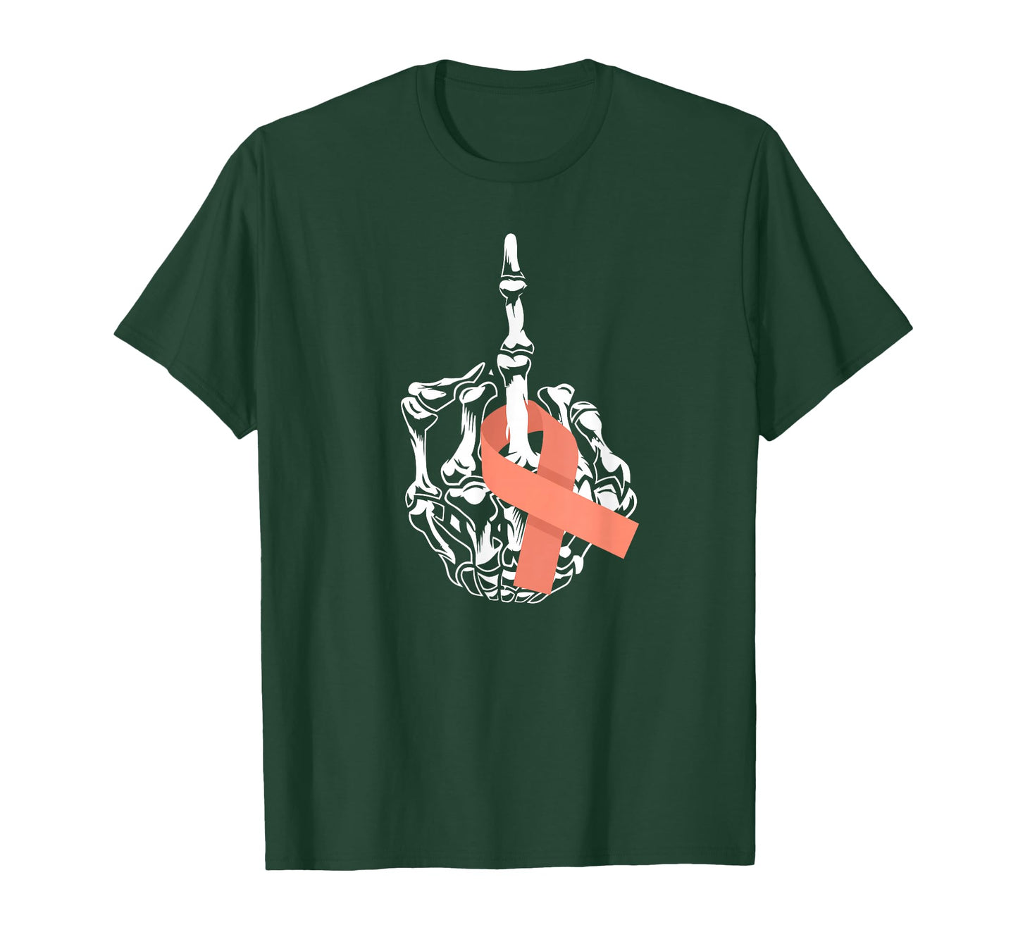 Fuck Uterine Cancer Middle Finger Uterus Cancer Awareness T-Shirt