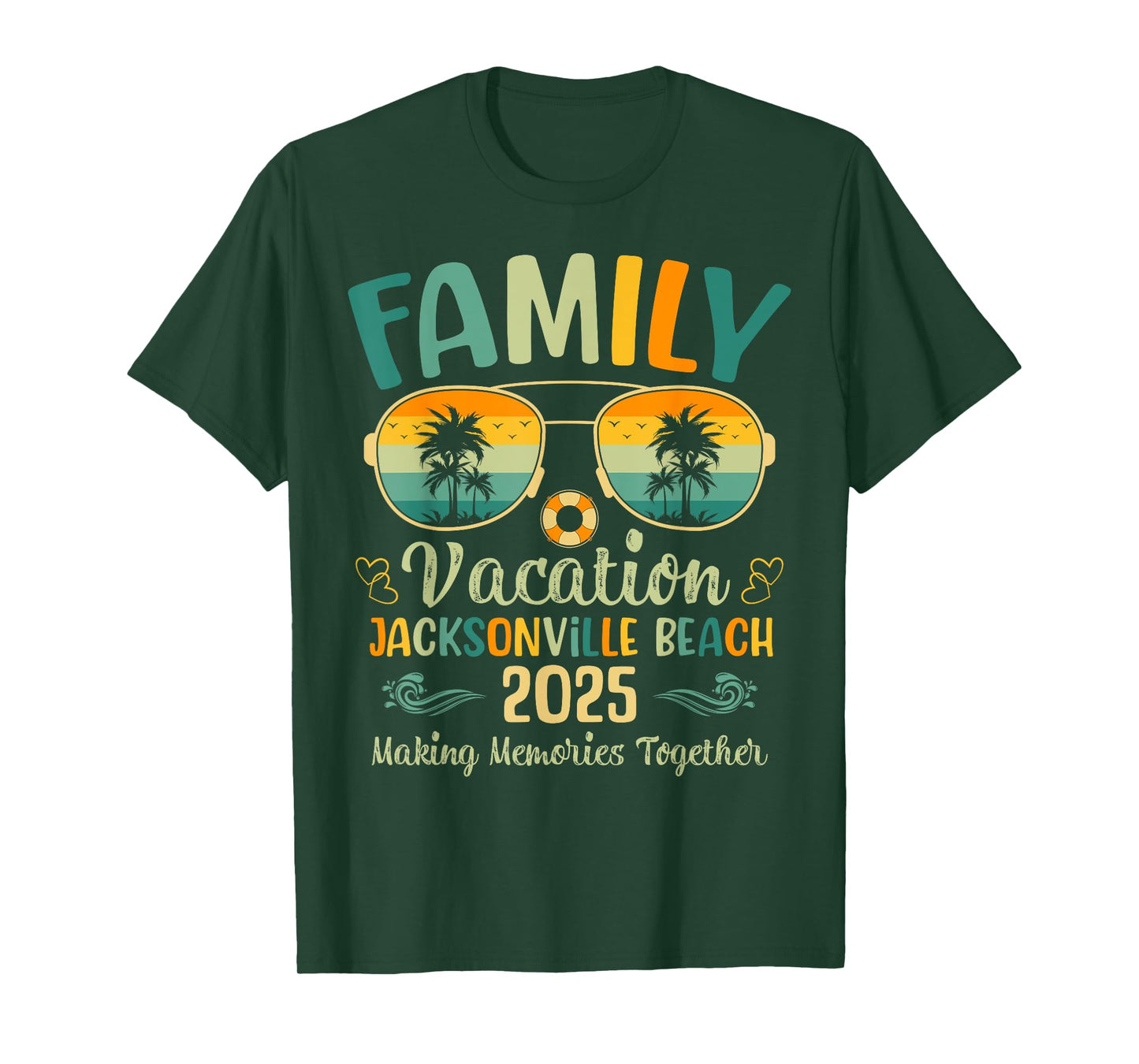 Jacksonville Beach Florida Family Vacation 2025 Summer T-Shirt