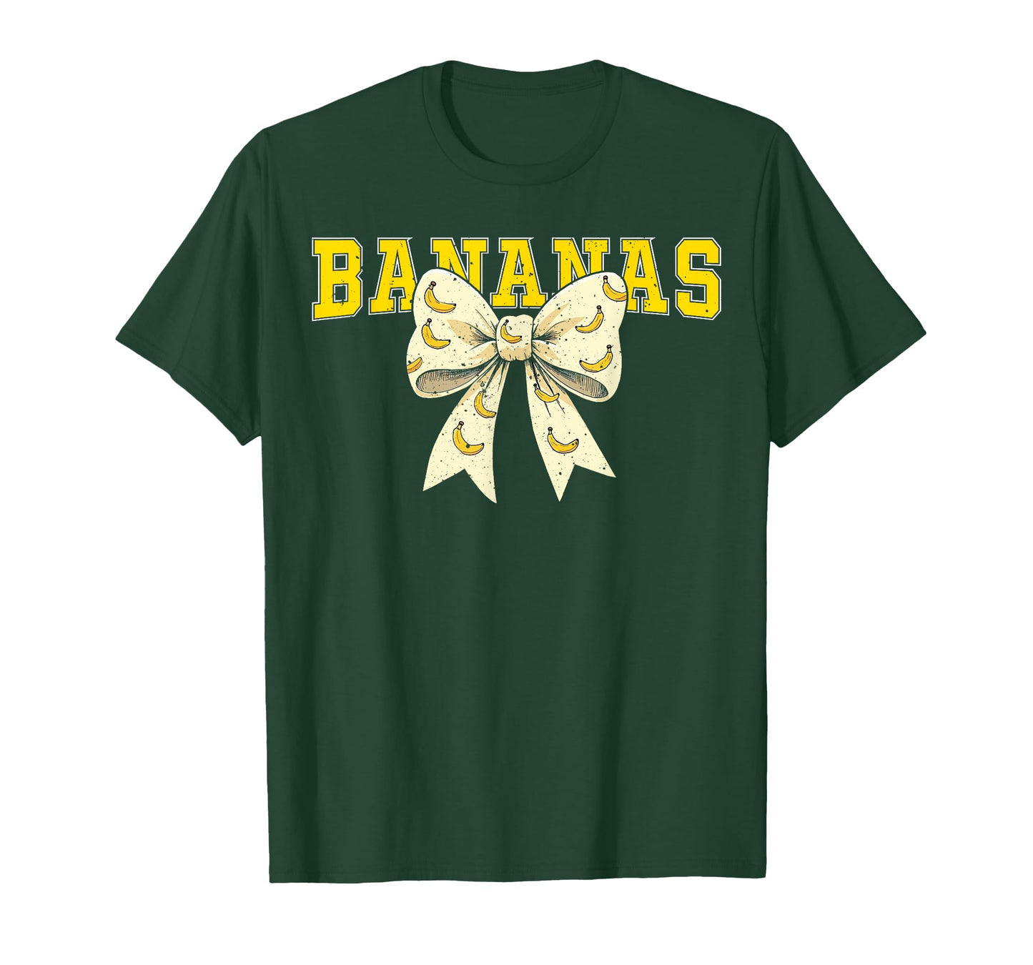 Retro Banana Coquette Bow for Women Men Kids Women T-Shirt