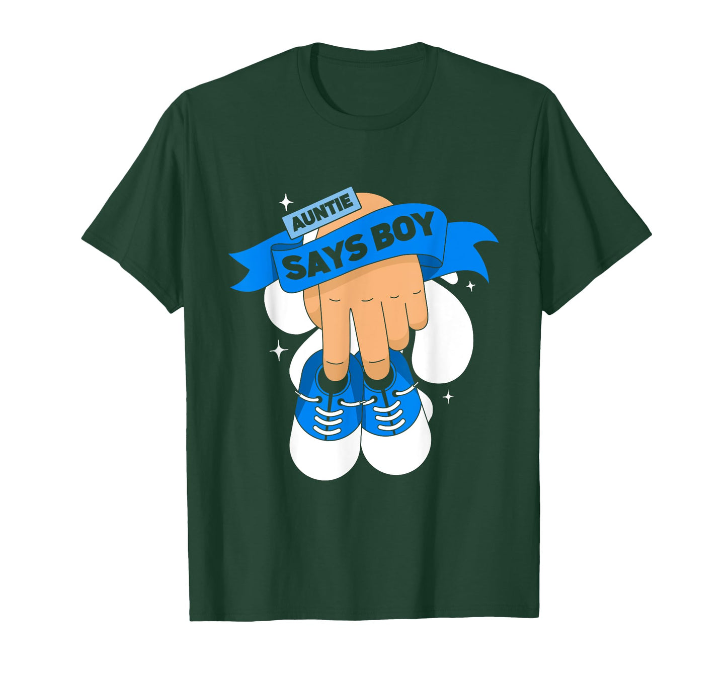 Aunt Gender Reveal | Auntie Says Boy Team Blue Team Pink T-Shirt