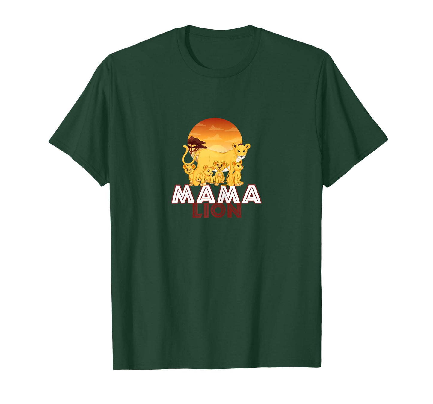 Mama Lion T-Shirt - Big Cat Family Mother Children Tee T-Shirt