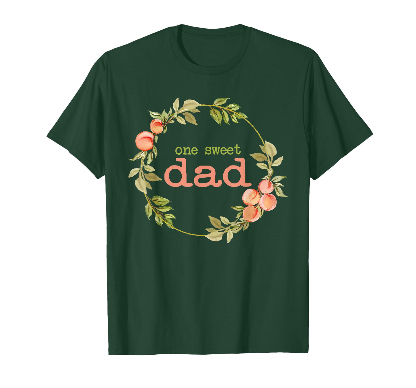 Dad First Birthday One Sweet Peach Bday Family Matching T-Shirt