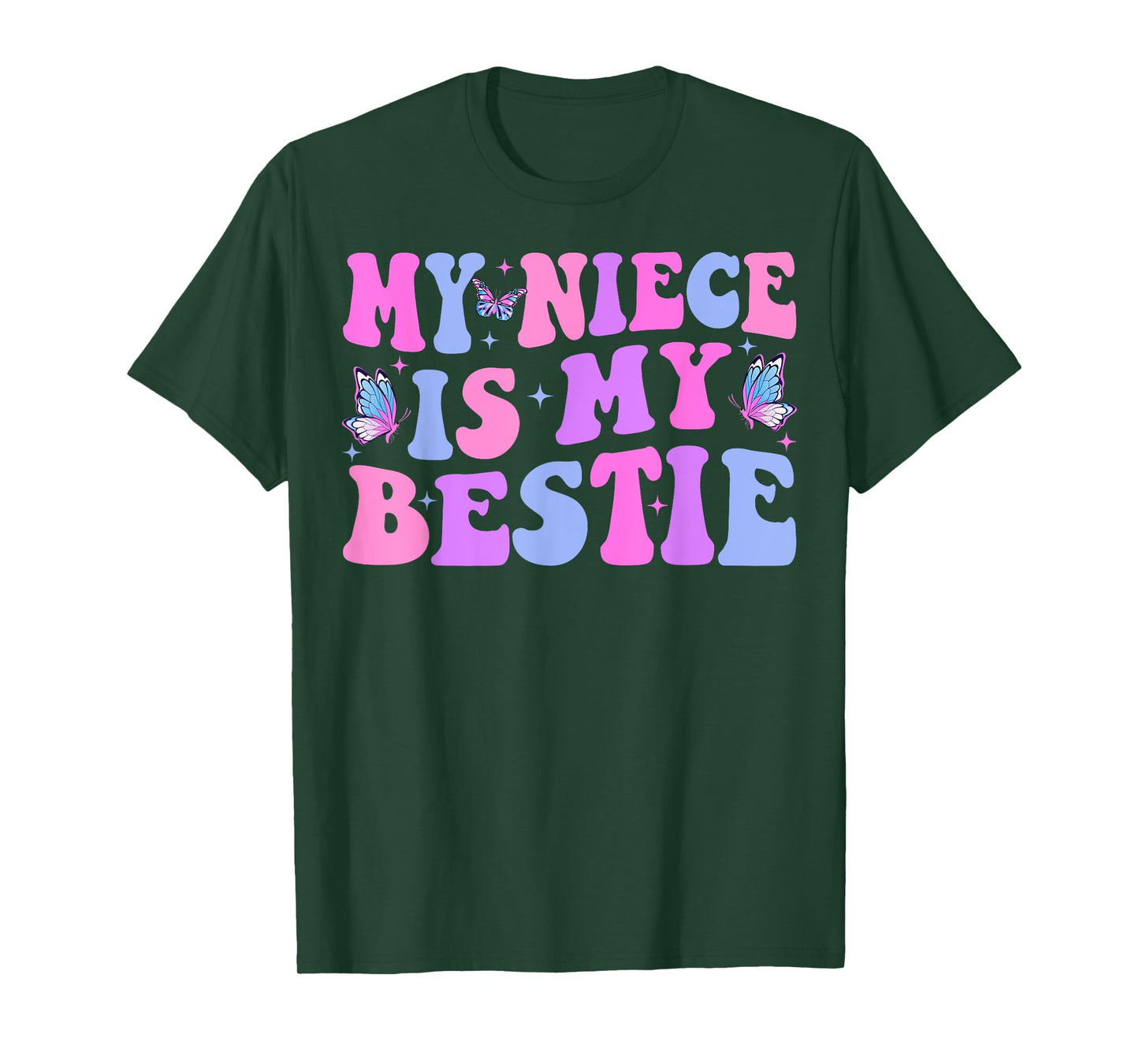 Groovy My Niece Is My Bestie Aunt And Niece Matching T-Shirt