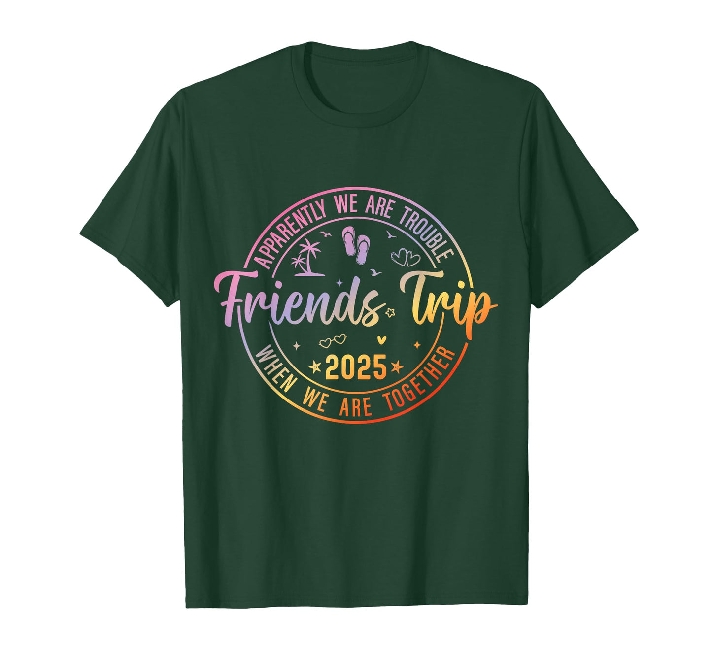 Friends Trip 2025 Summer Friends Weekend Vacation Matching T-Shirt