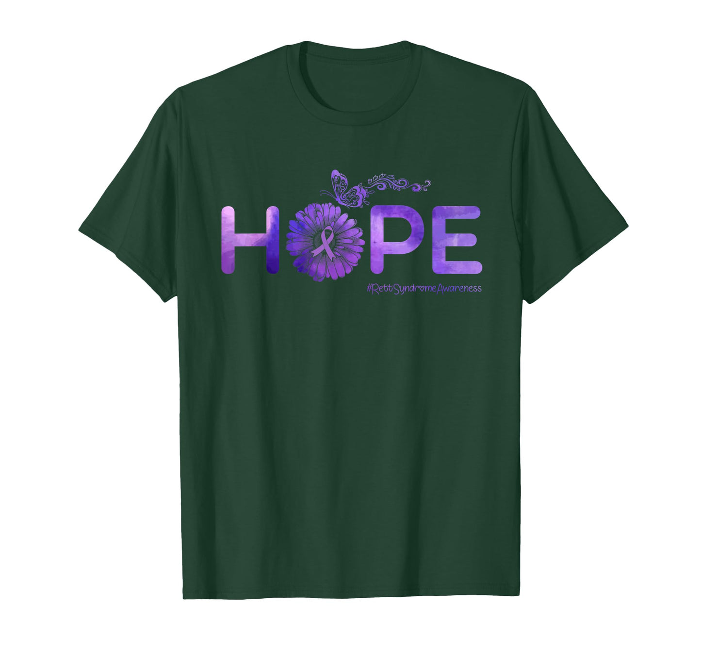 HOPE Butterfly Rett Syndrome Awareness Gifts T-Shirt