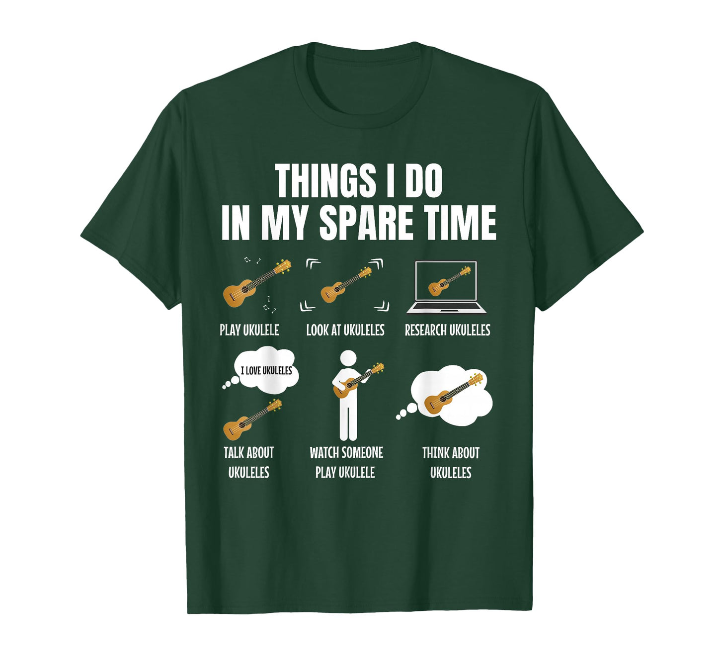 Things I Do In My Spare Time Ukulele Player T-Shirt