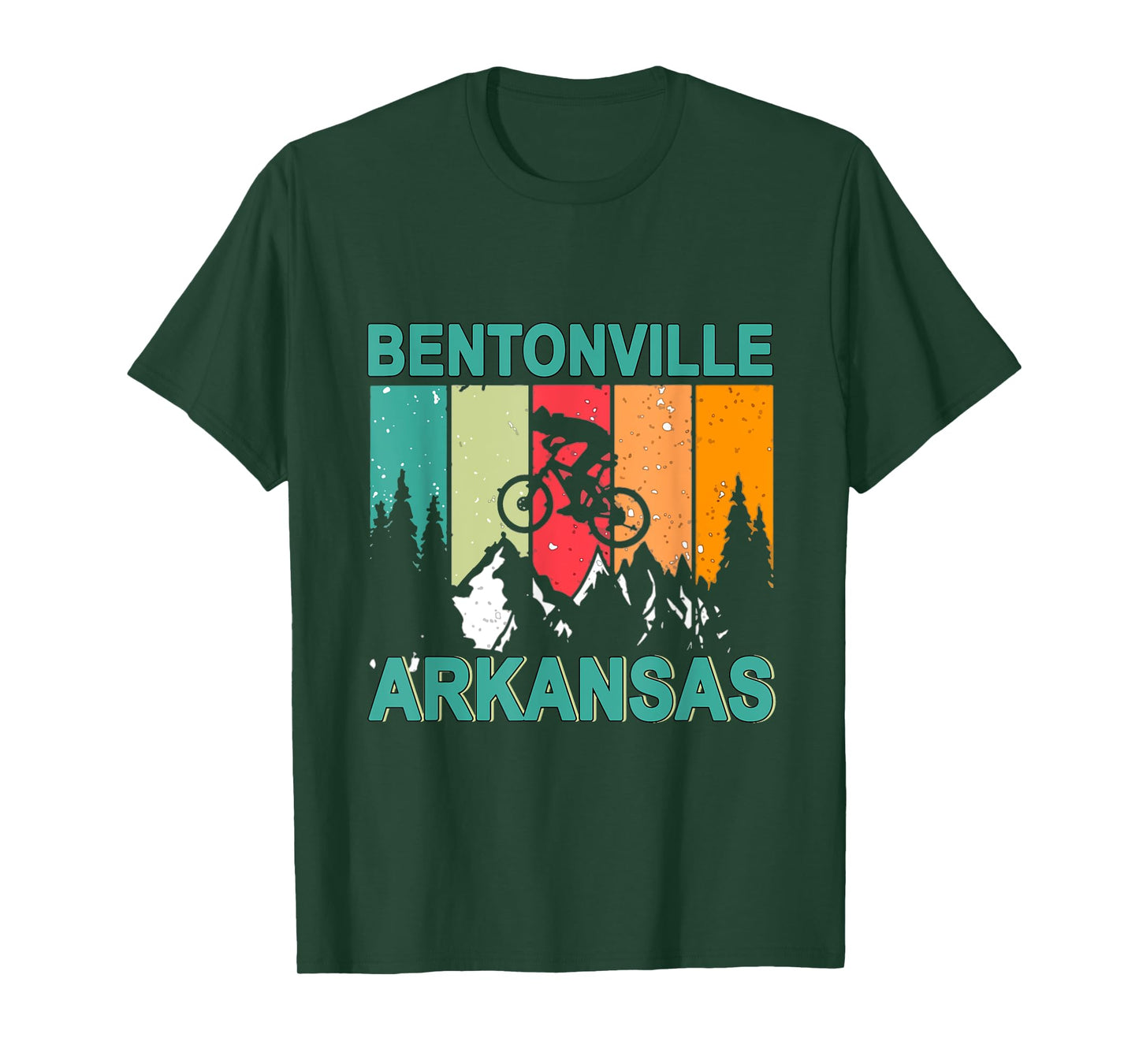 Bentonville Arkansas Vintage Retro 70s Mountain Biking T-Shirt