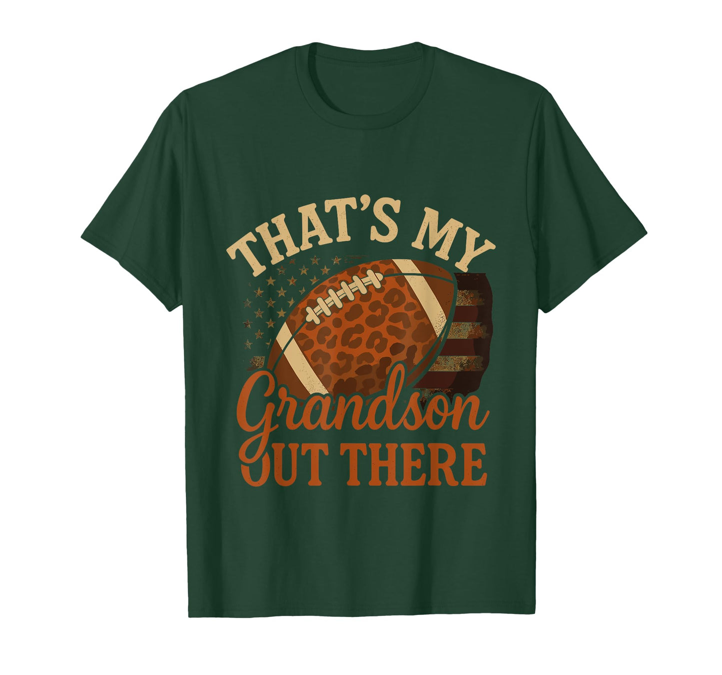 Vintage That's My Grandson Out There Women Football Grandma T-Shirt