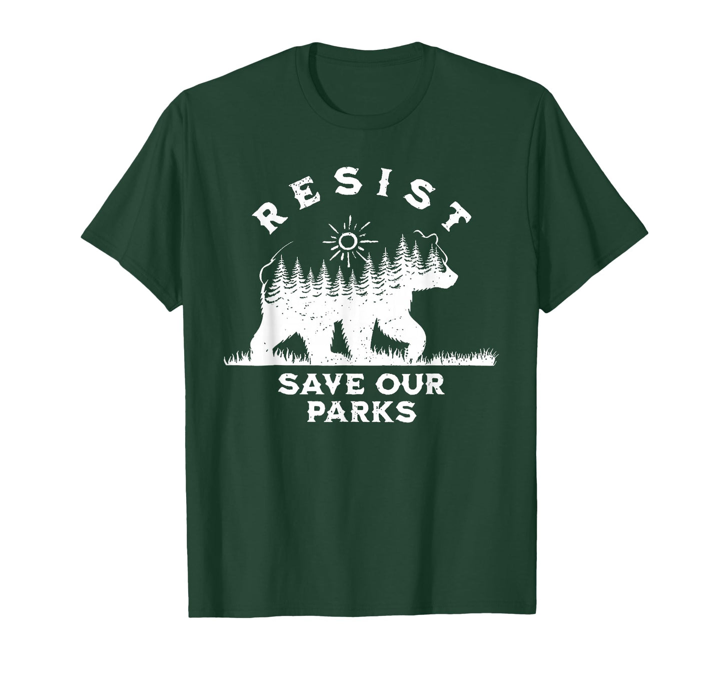 Resist Save Our Parks Alt US National Parks Bear Nature T-Shirt