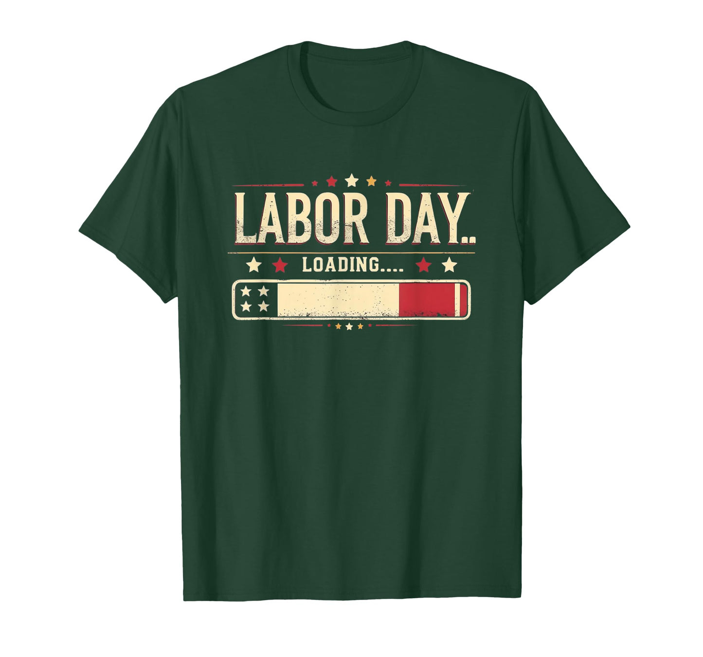 Labor Day Loading Funny Retro Distressed Patriotic USA Humor T-Shirt