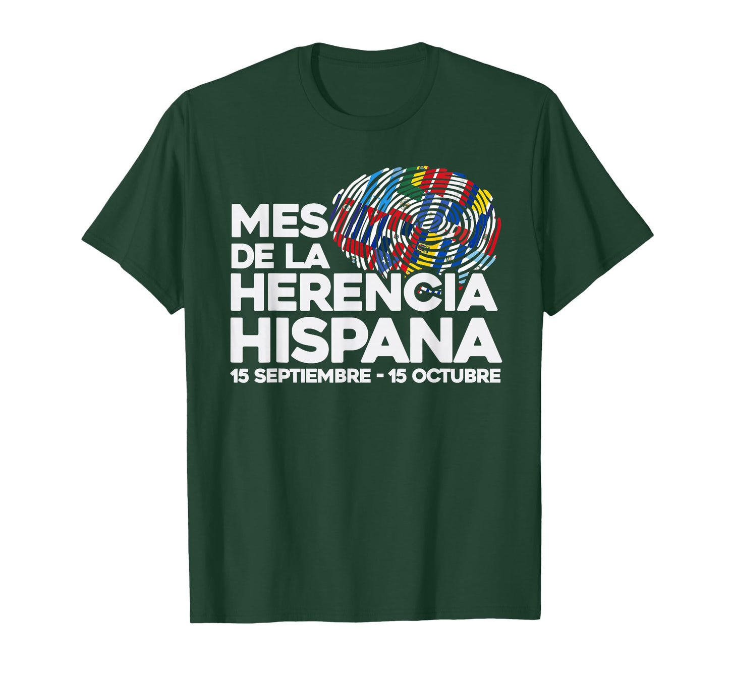 Mes De La Herencia Hispana Fingerprint Hispanic Heritage T-Shirt