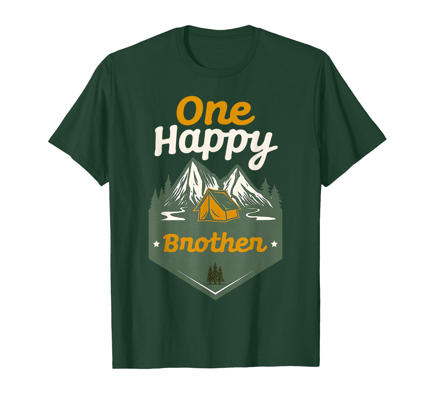 One Happy Mama Camper Birthday Family Matching Boy Brother T-Shirt