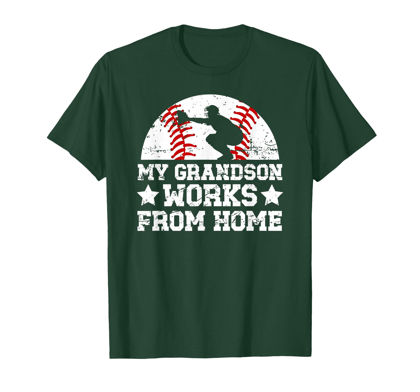 My Grandson Baseball Catcher Grandpa Of A Baseball Catcher T-Shirt