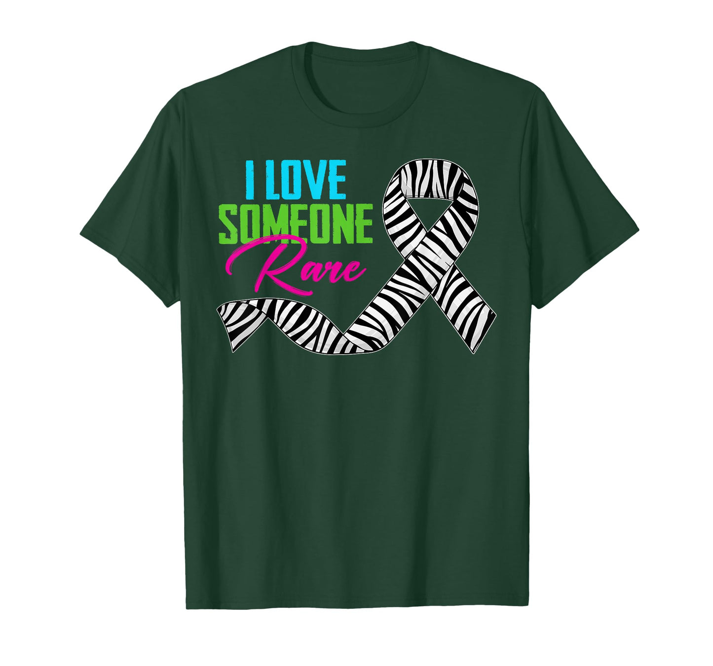 I Love Someone Rare Rare Disease Awareness Day Zebra Ribbon T-Shirt