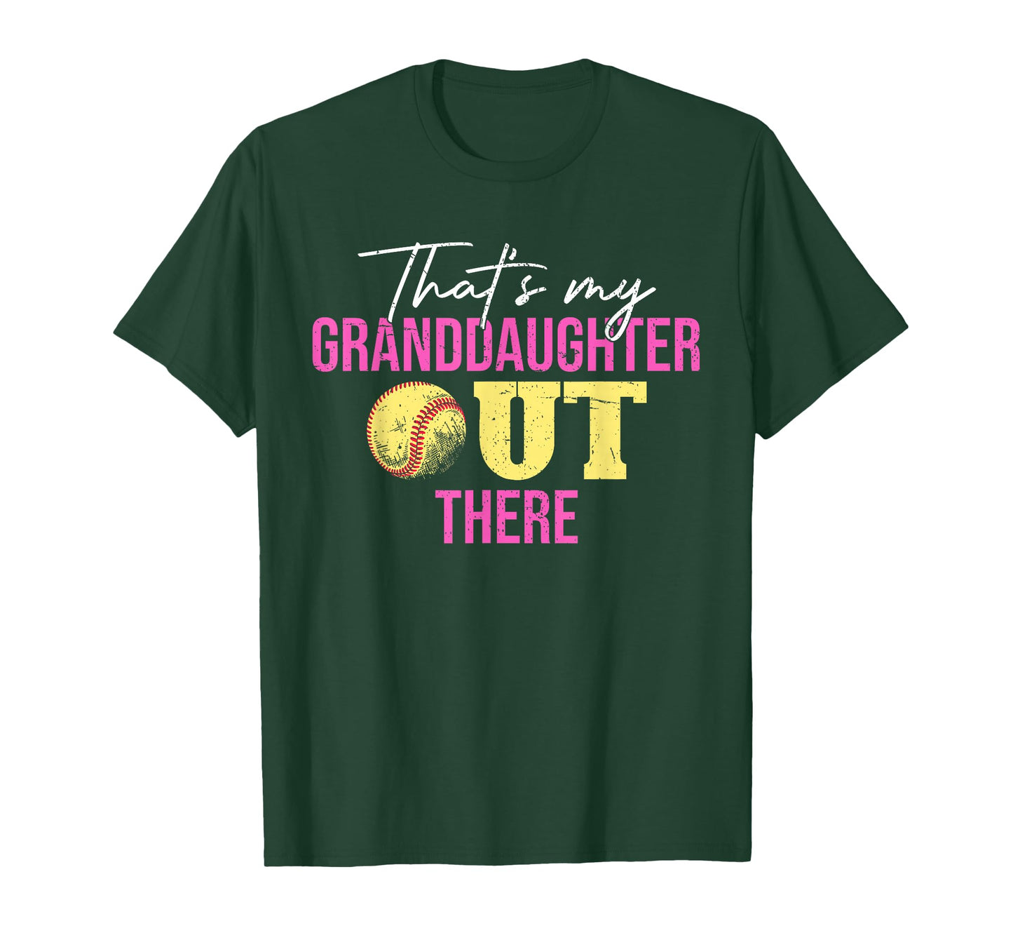 Thats My Granddaughter Out There Grandparents Softball T-Shirt