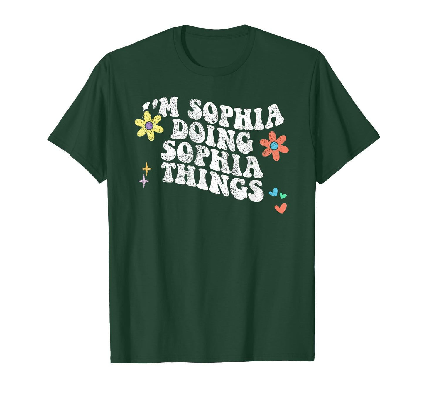 Retro Groovy Im SOPHIA Doing SOPHIA Things Funny Mothers Day T-Shirt