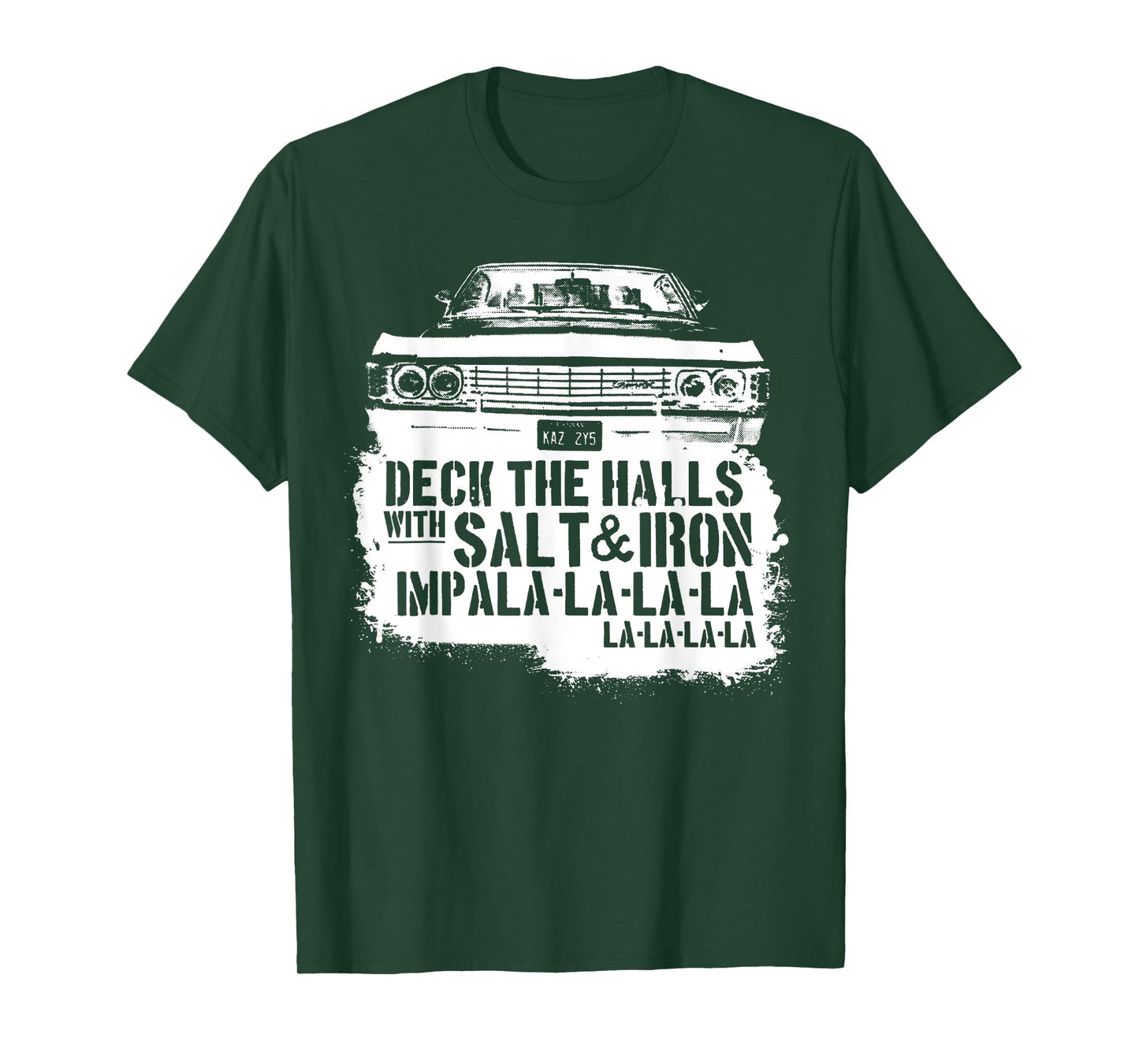 Deck Funny The Funny Halls With Salt & Iron Impala la la T-Shirt