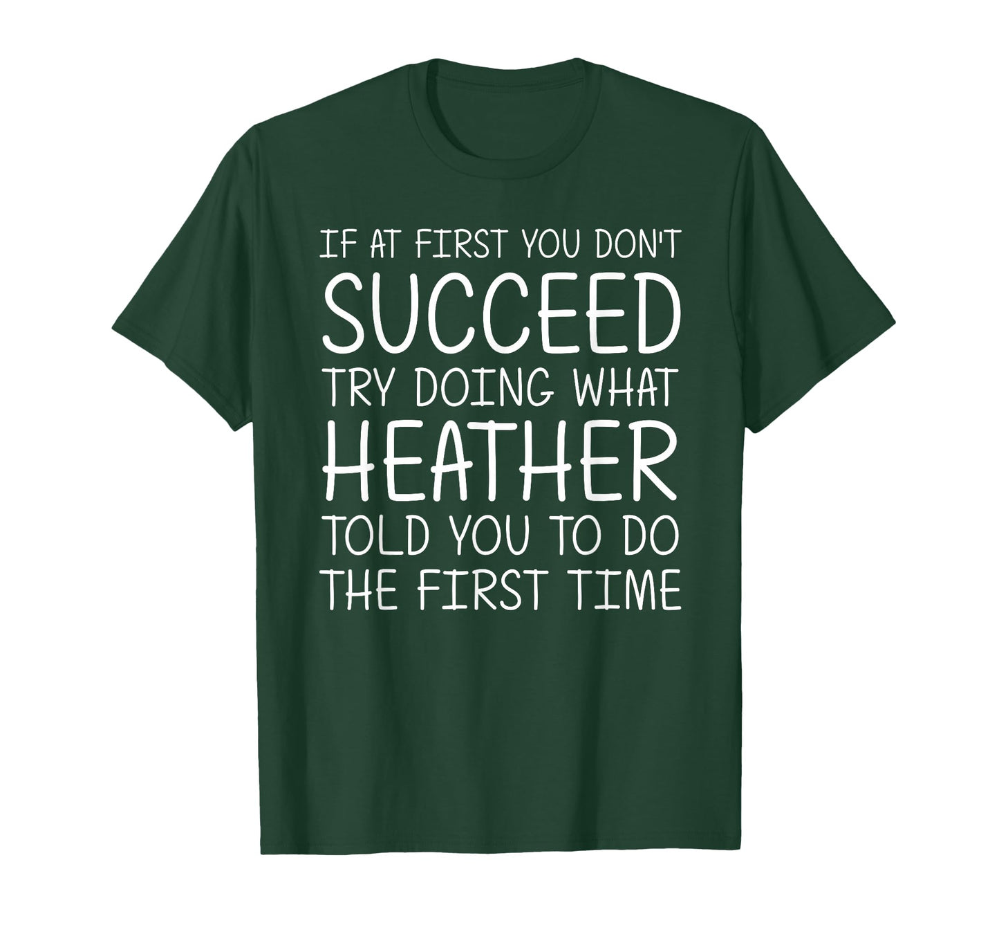 Custom Women Name Girl Mom Wife Birthday Presents Heather Gift Name Personalized Birthday Funny Christmas Joke T-Shirt