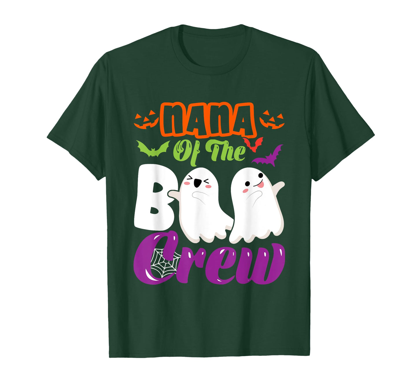 Nana Of Boo Halloween Crew Costume Boo Ghost Lover Family T-Shirt