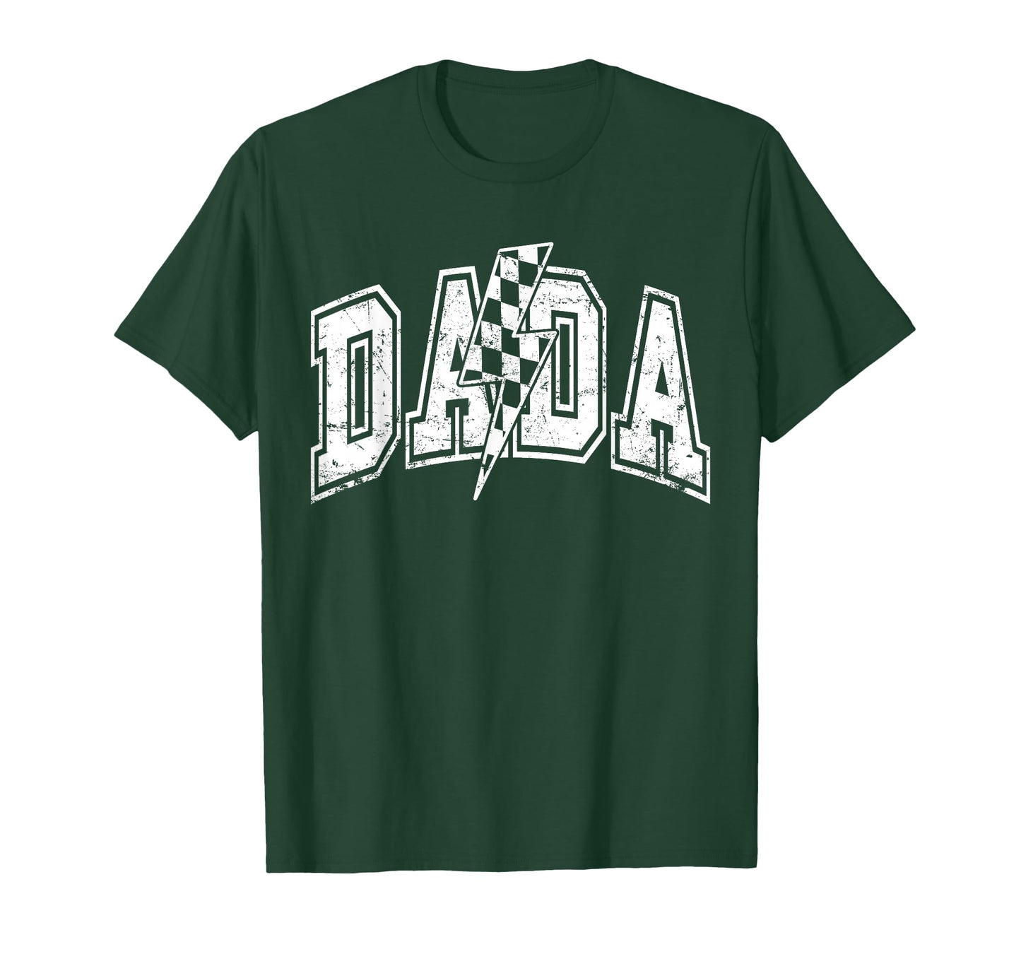 Dada Lightning Checkered Father's Day Dad Grandpa T-Shirt