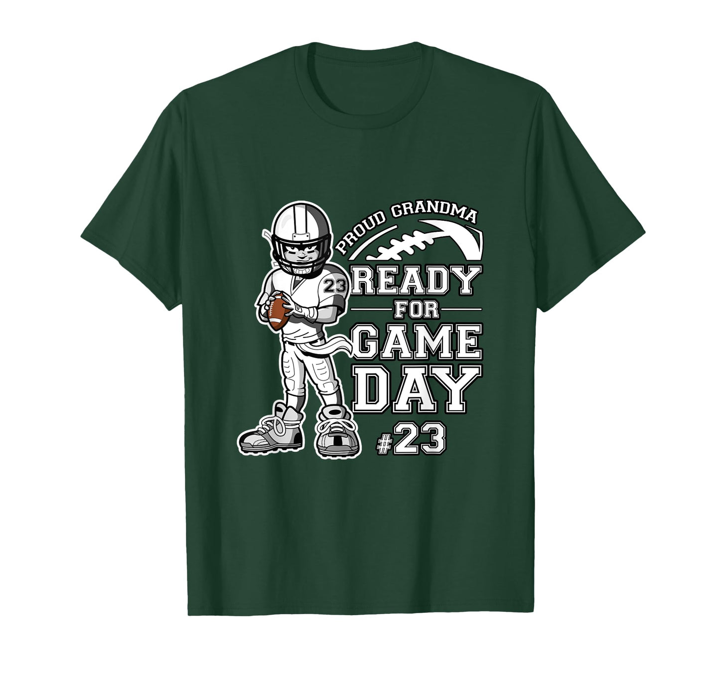 Custom Proud Football Grandma Number 23 Personalized Women T-Shirt