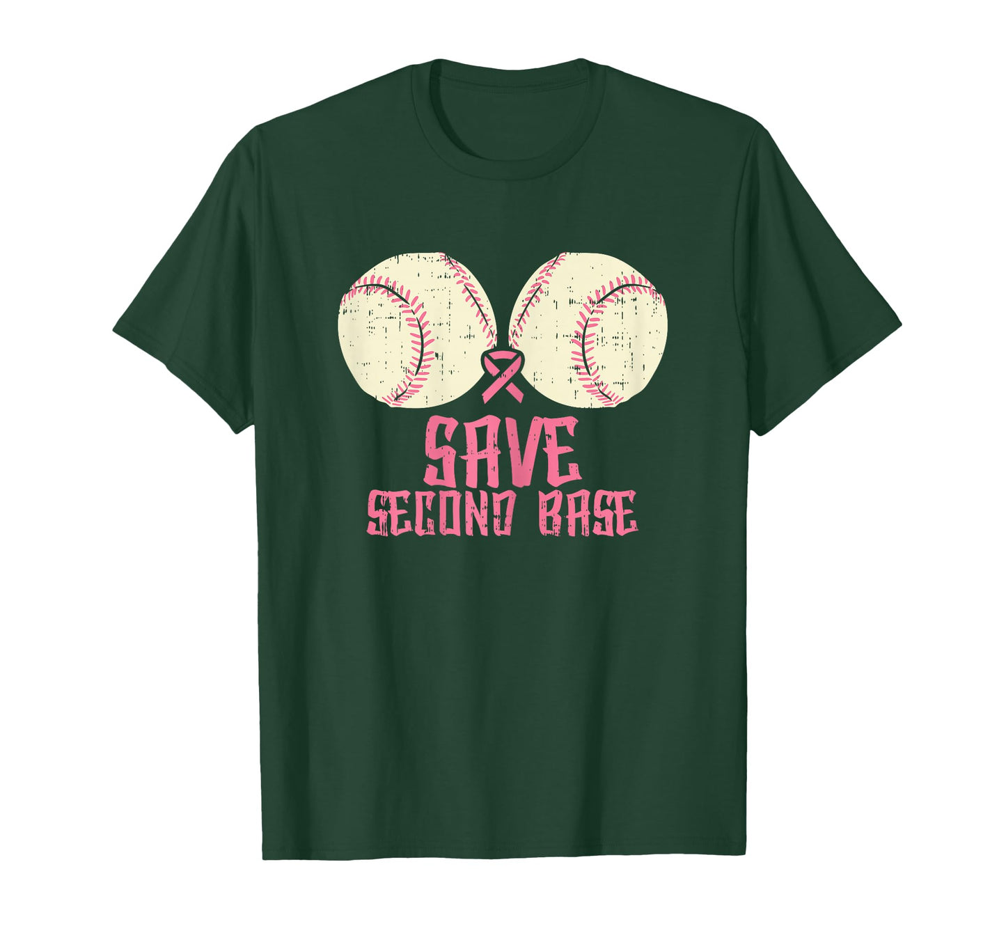 Save Baseball Boobs Softball Funny Breast Cancer Women Gift T-Shirt