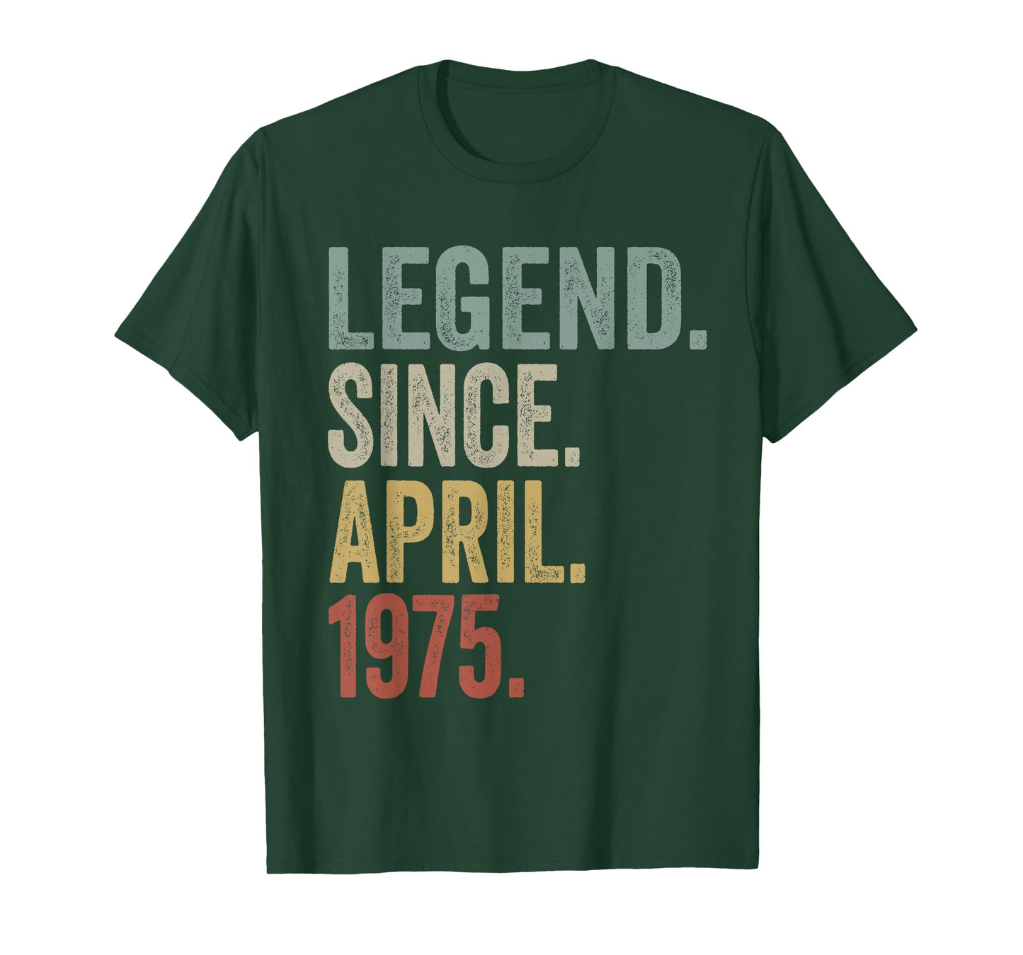 50 Years Old Legend Since April 1975 50th Birthday Men Dad T-Shirt
