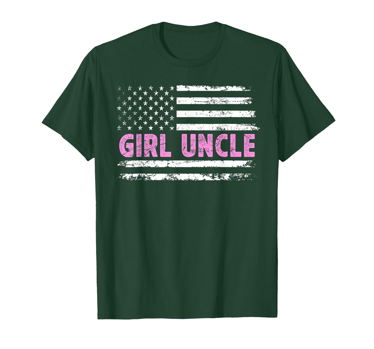Girl Uncle Of Girls US Flag Girls Uncle T-Shirt