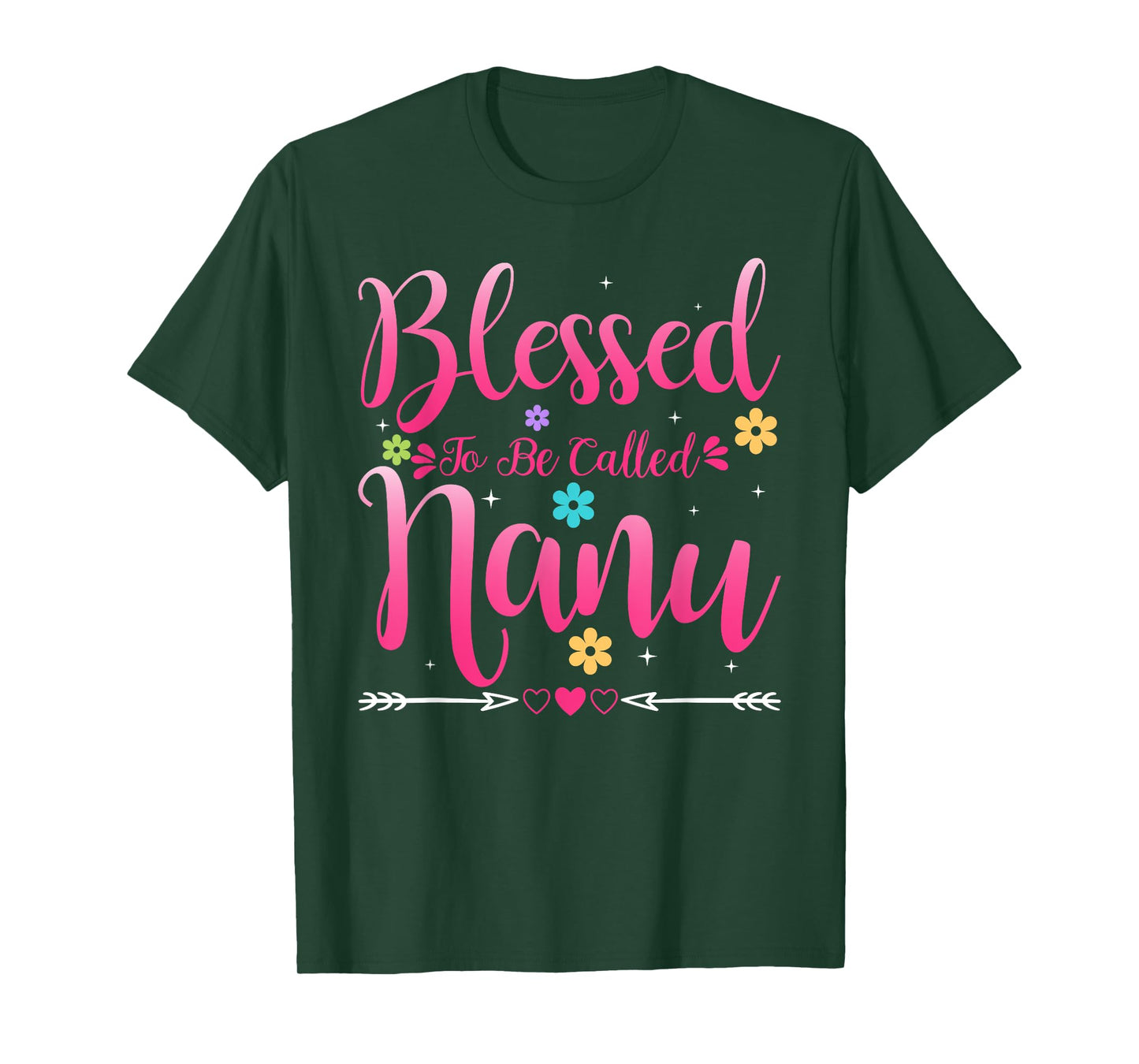 Womens Blessed To Be Called Nanu Heart Mother's Day Nanu T-Shirt
