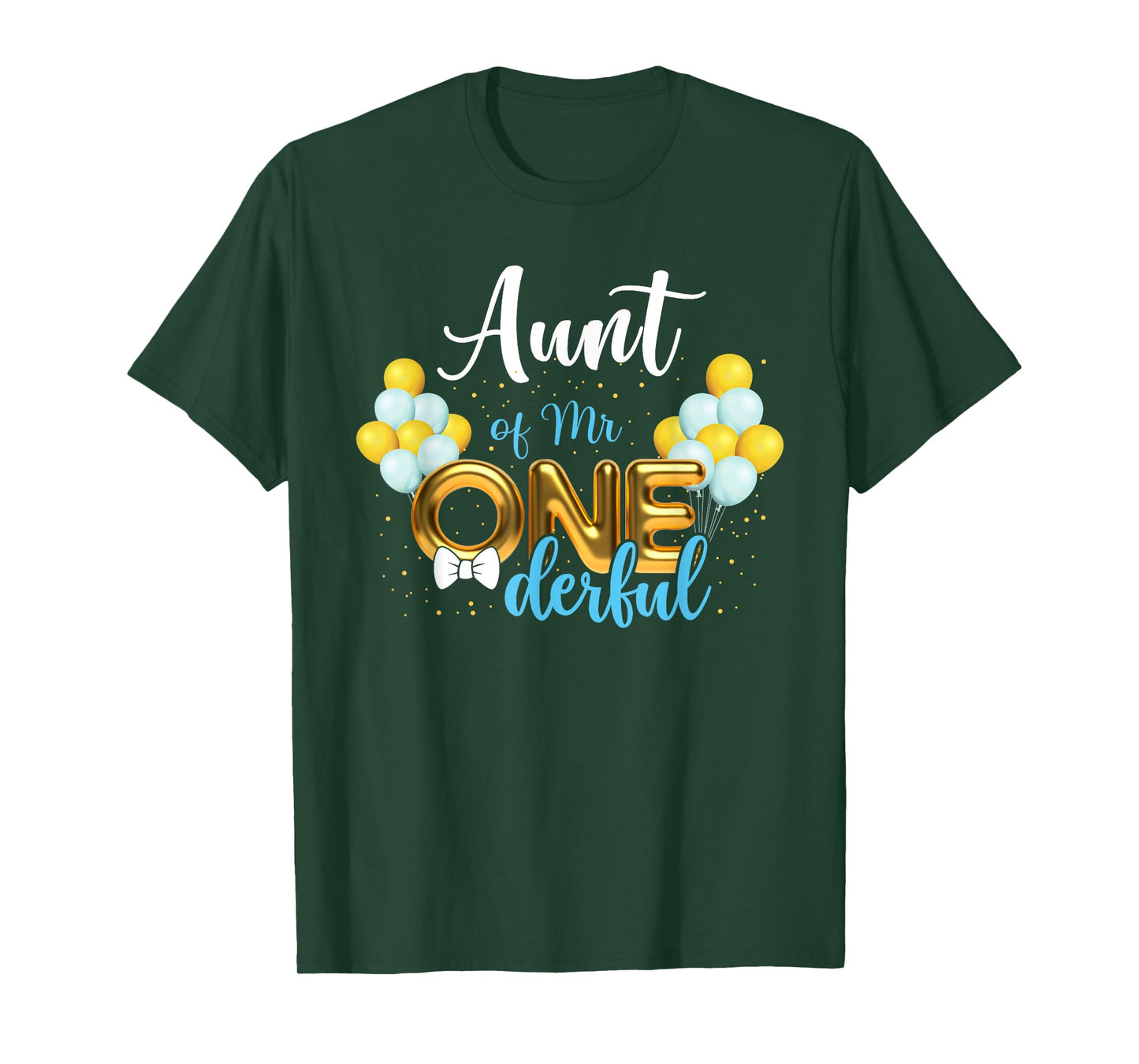 Aunt of Mr Onederful 1st Birthday First One-Derful T-Shirt