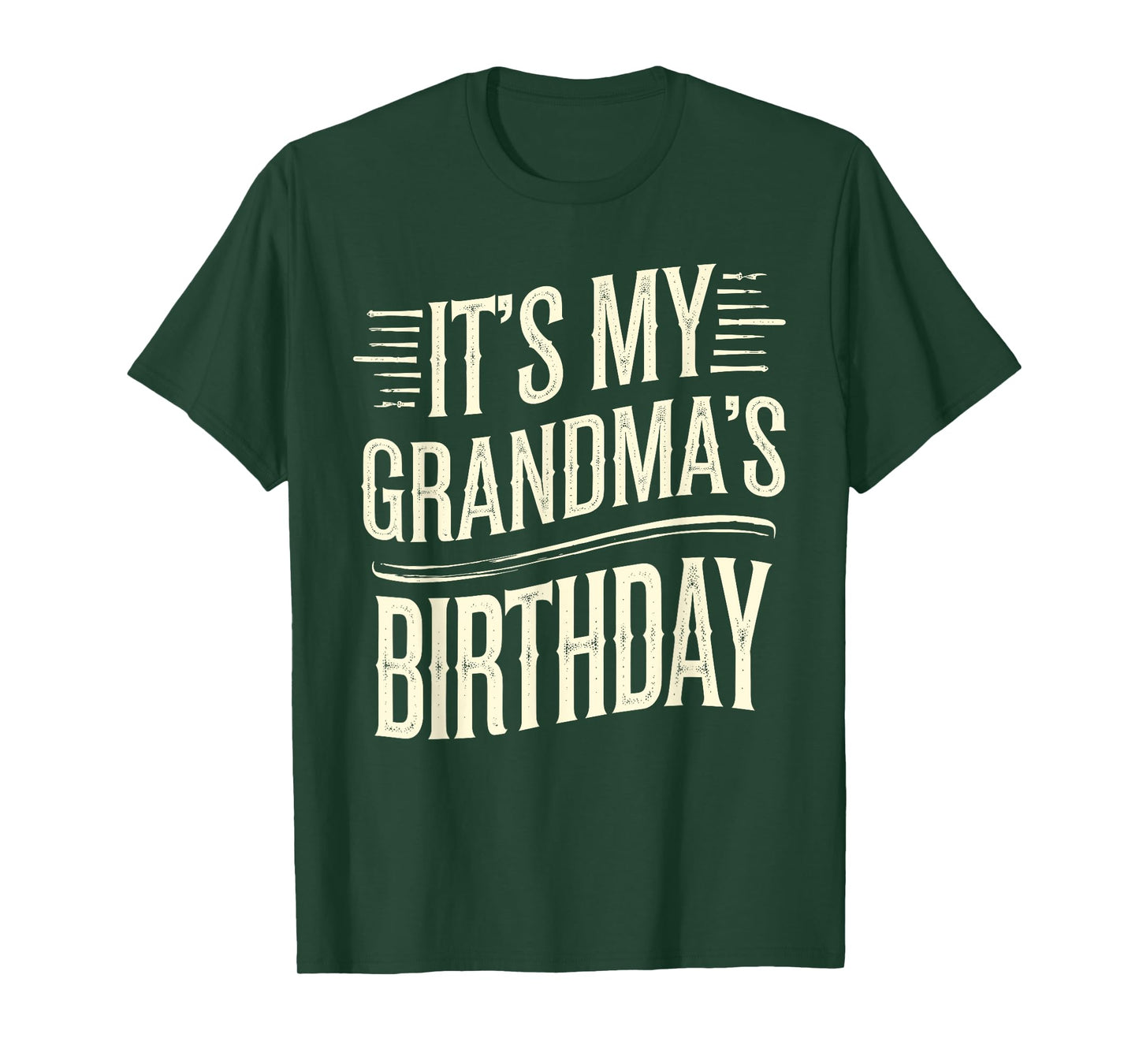 Vintage It's My grandma's Birthday Distressed Men Women Kids T-Shirt