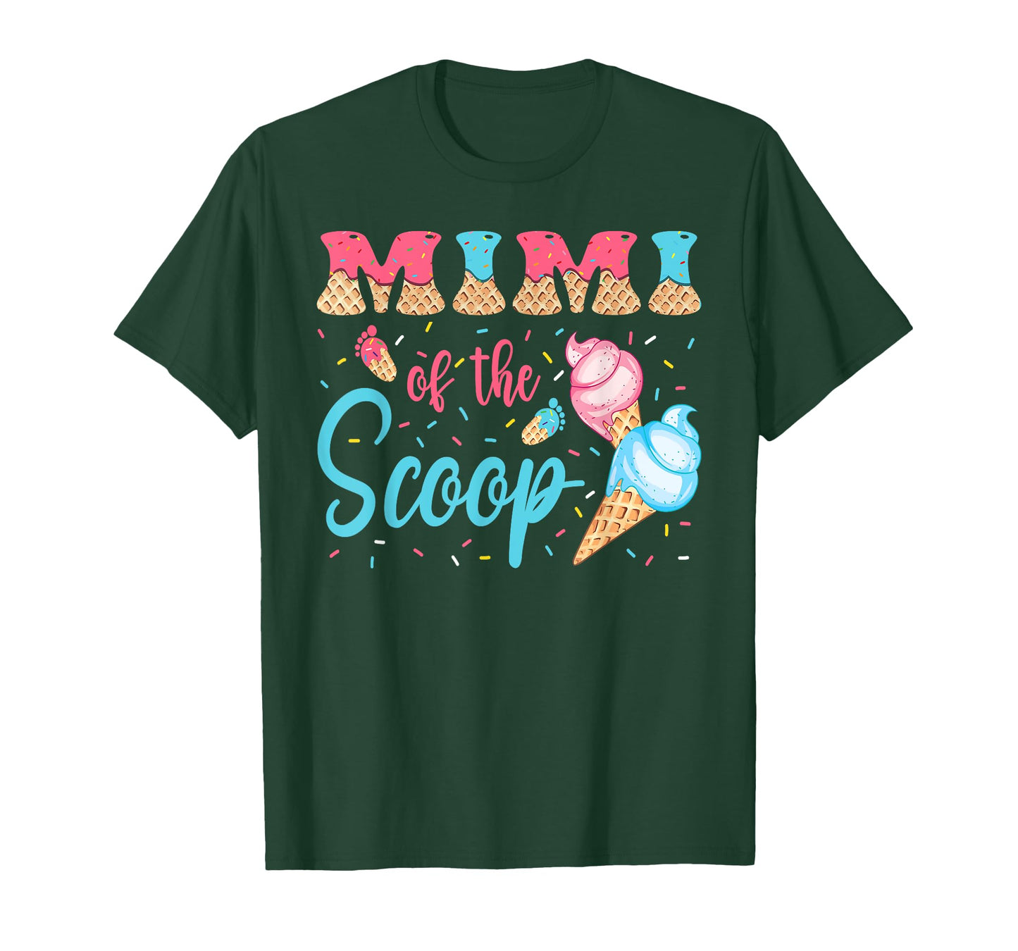 Mimi Of The Scoop Ice Cream Gender Reveal Baby Shower T-Shirt