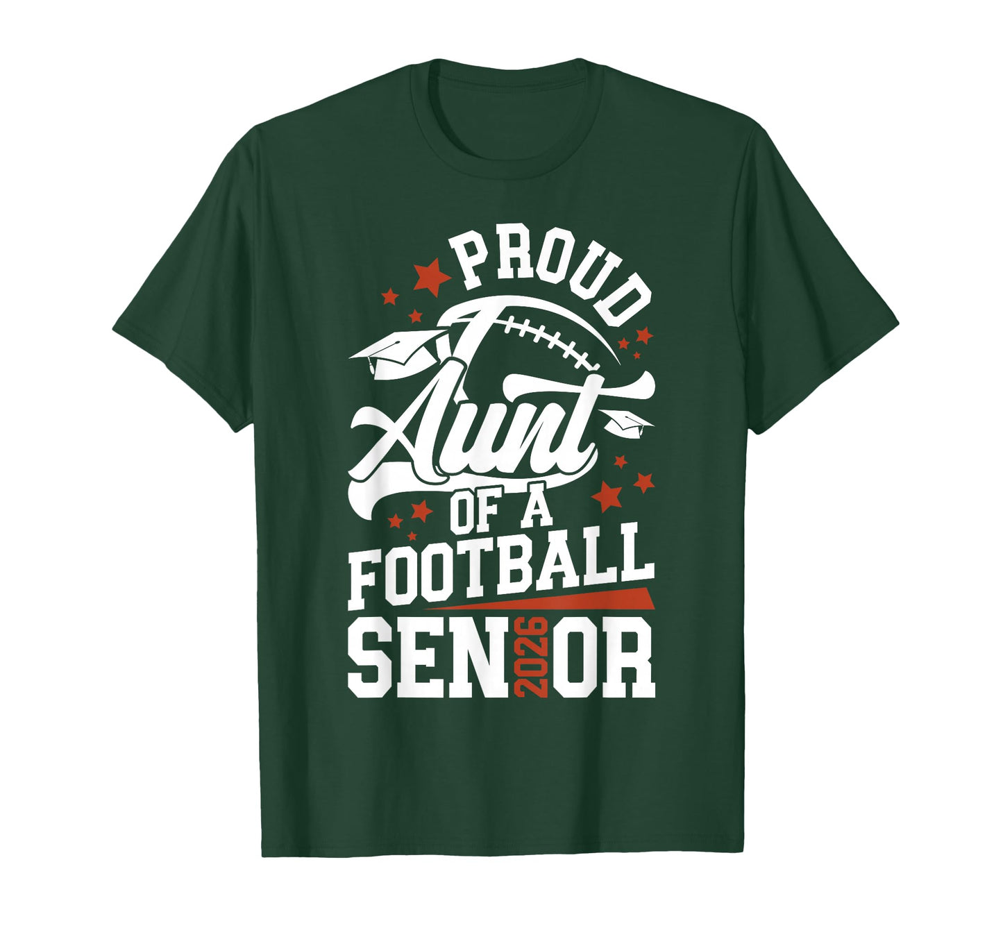 Proud Aunt of A Football Senior Aunt 2026 T-Shirt