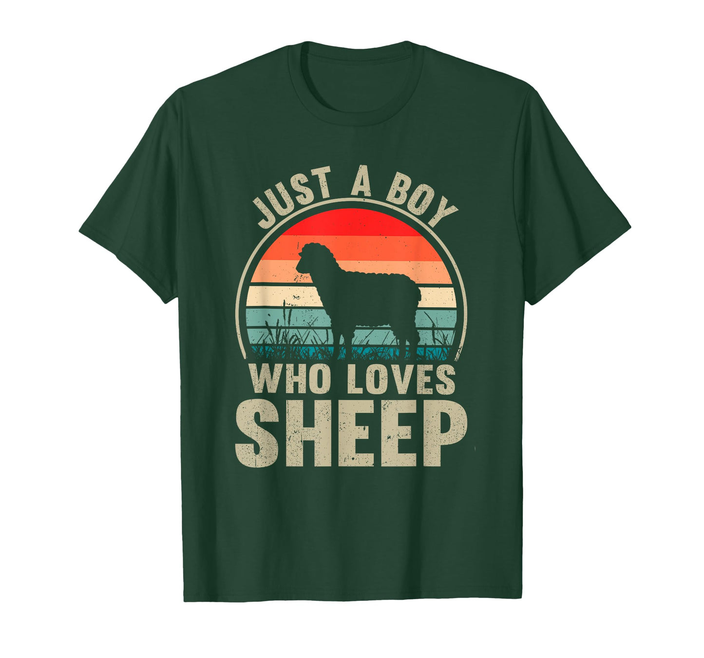Just A Boy Who Loves Sheep Recto Farmer Sheep Lover T-Shirt