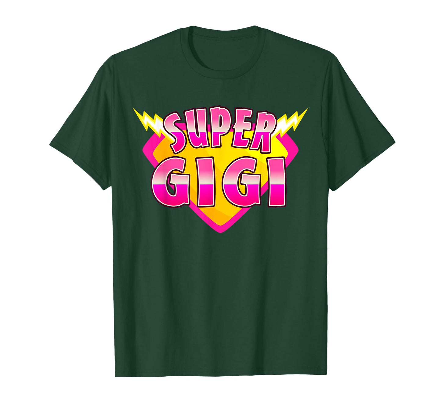 Super Gigi Superhero Grandmother Comic Book Family Matching T-Shirt