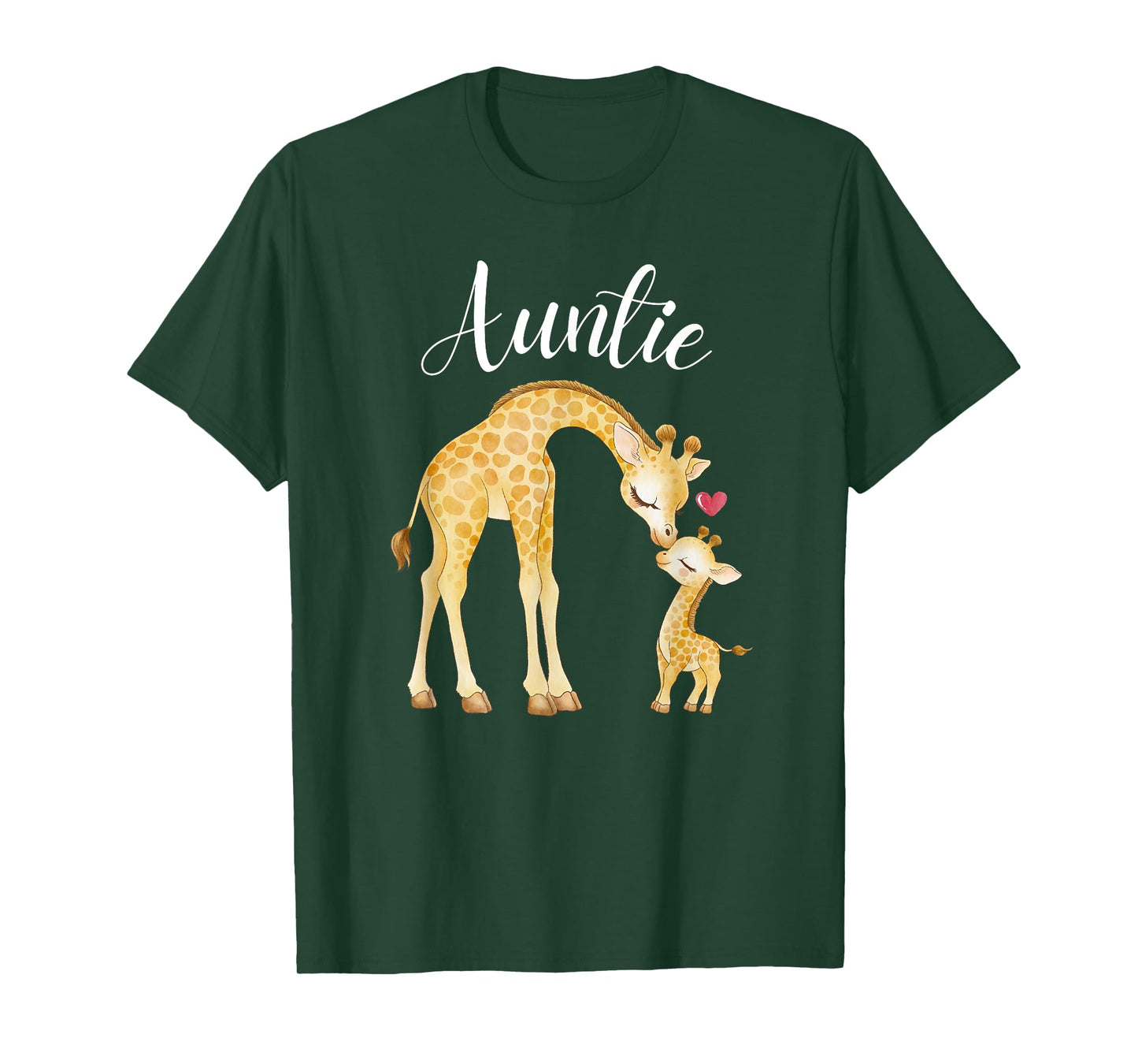Auntie Giraffe Kids Baby Animals Lover Family Matching T-Shirt