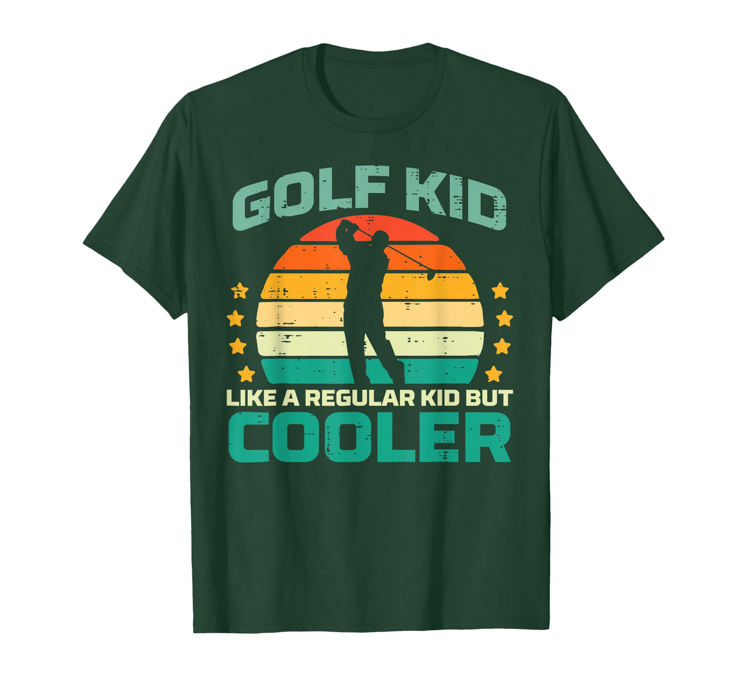Golf Kid Like Regular Cooler Retro Golfer Dad Men Boys Kids T-Shirt