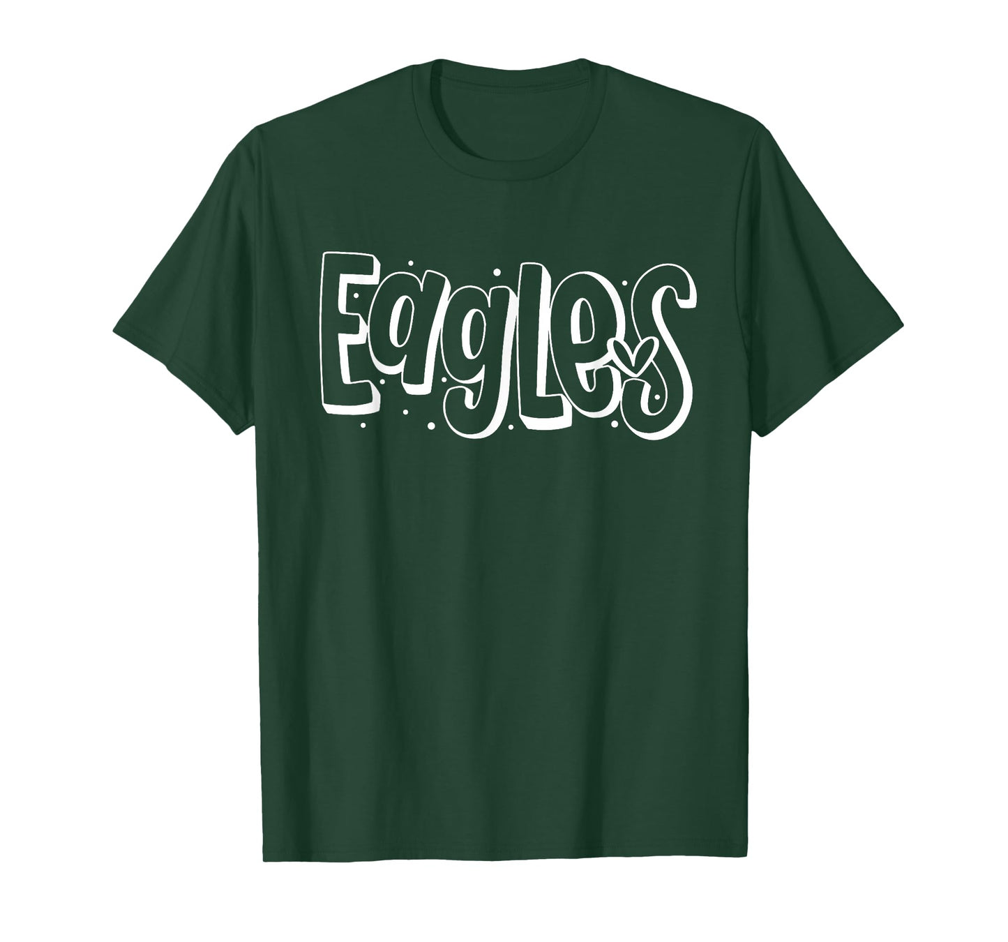 Vintage Eagles Name Pride Heart T-Shirt