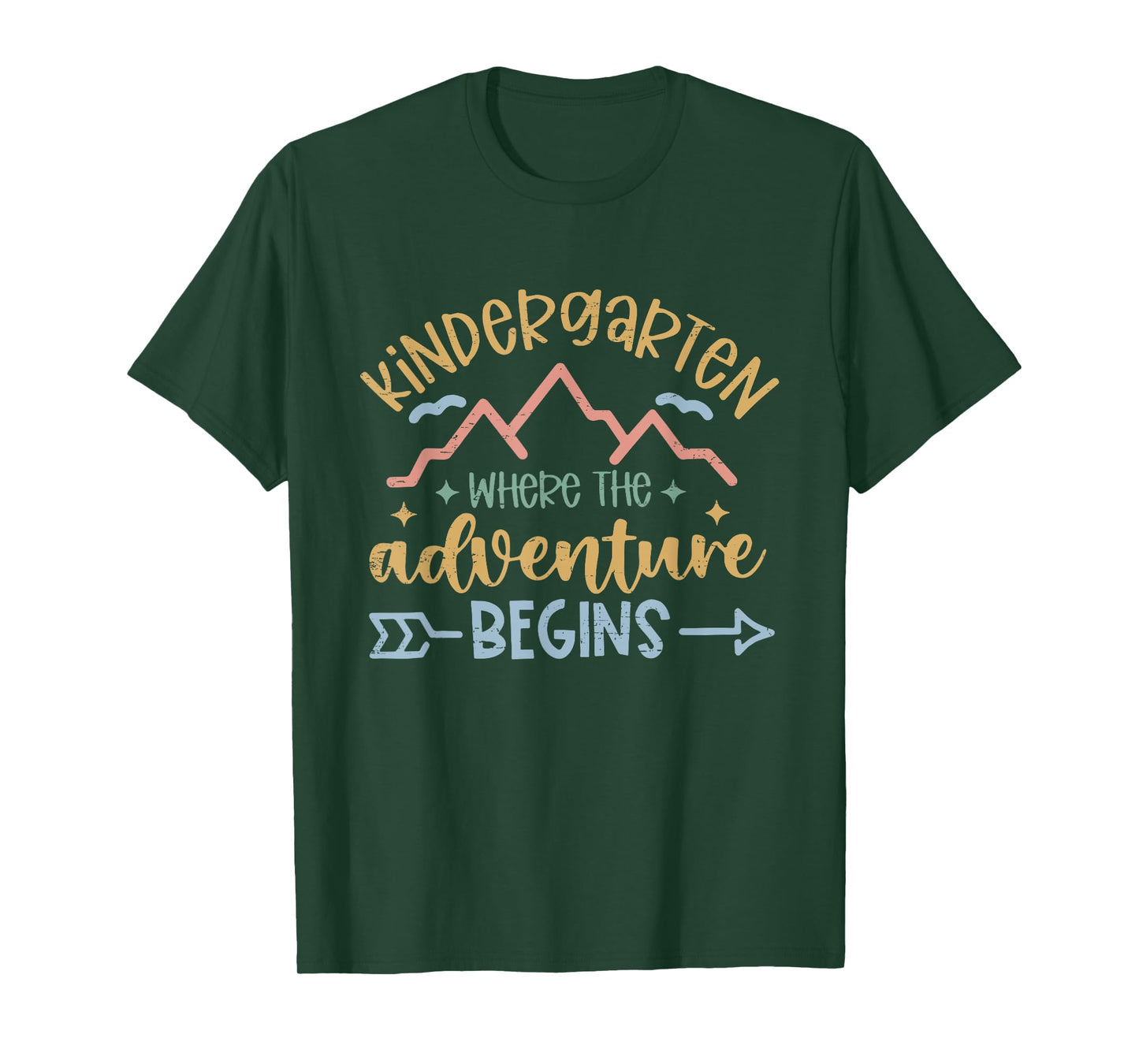 Retro Kindergarten Where The Adventure Begins Back To School T-Shirt
