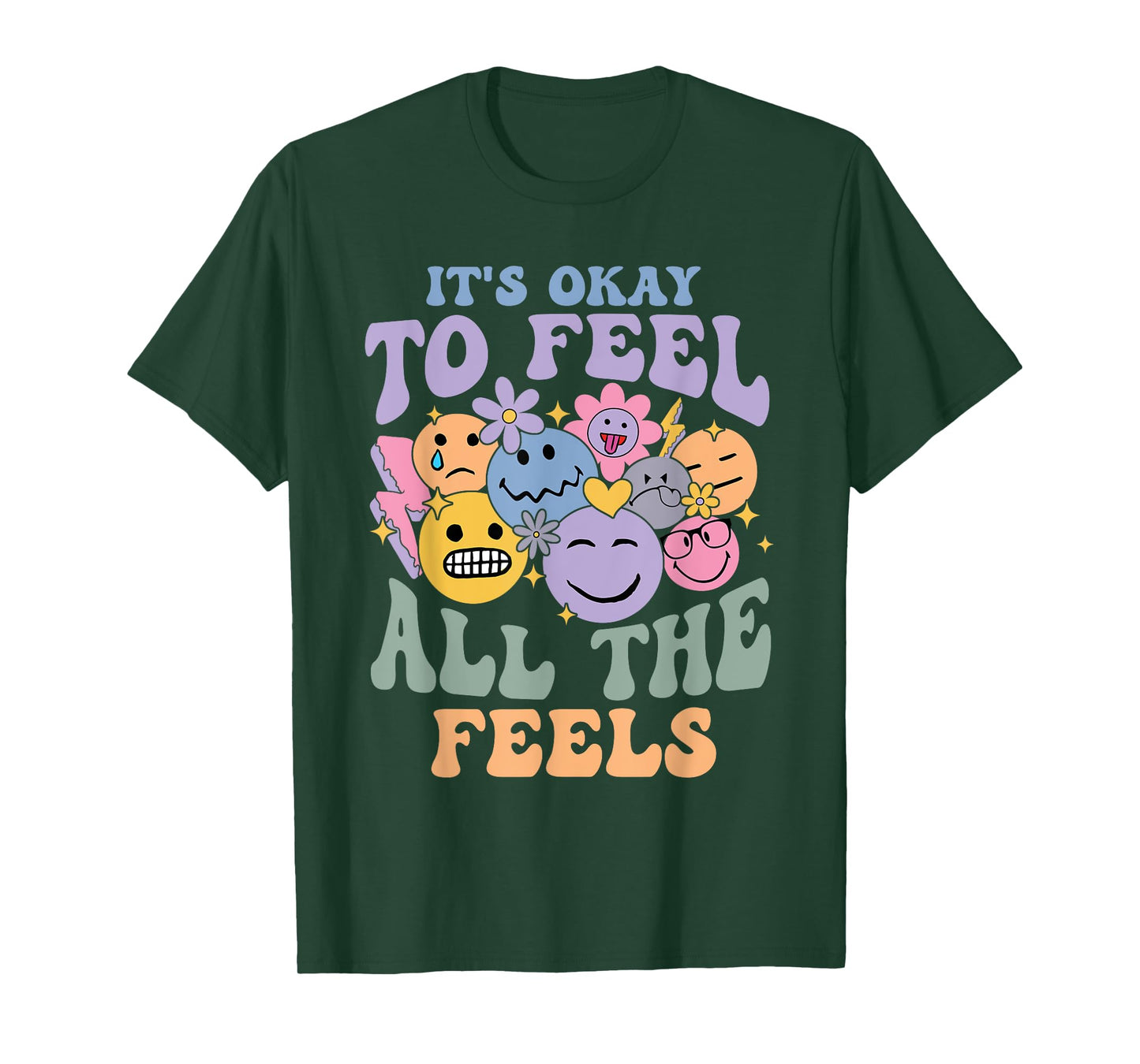 It's Ok To Feel All The Feels Mental Health Matters Kids T-Shirt