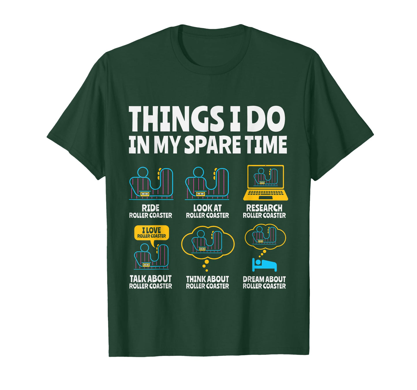 Roller Coaster Crew Amusement Park Fans Coasters Funny Gift T-Shirt