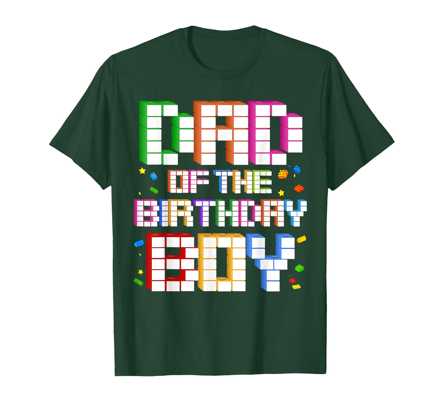 Dad Of The Birthday Boy Family Building Birthday Party T-Shirt