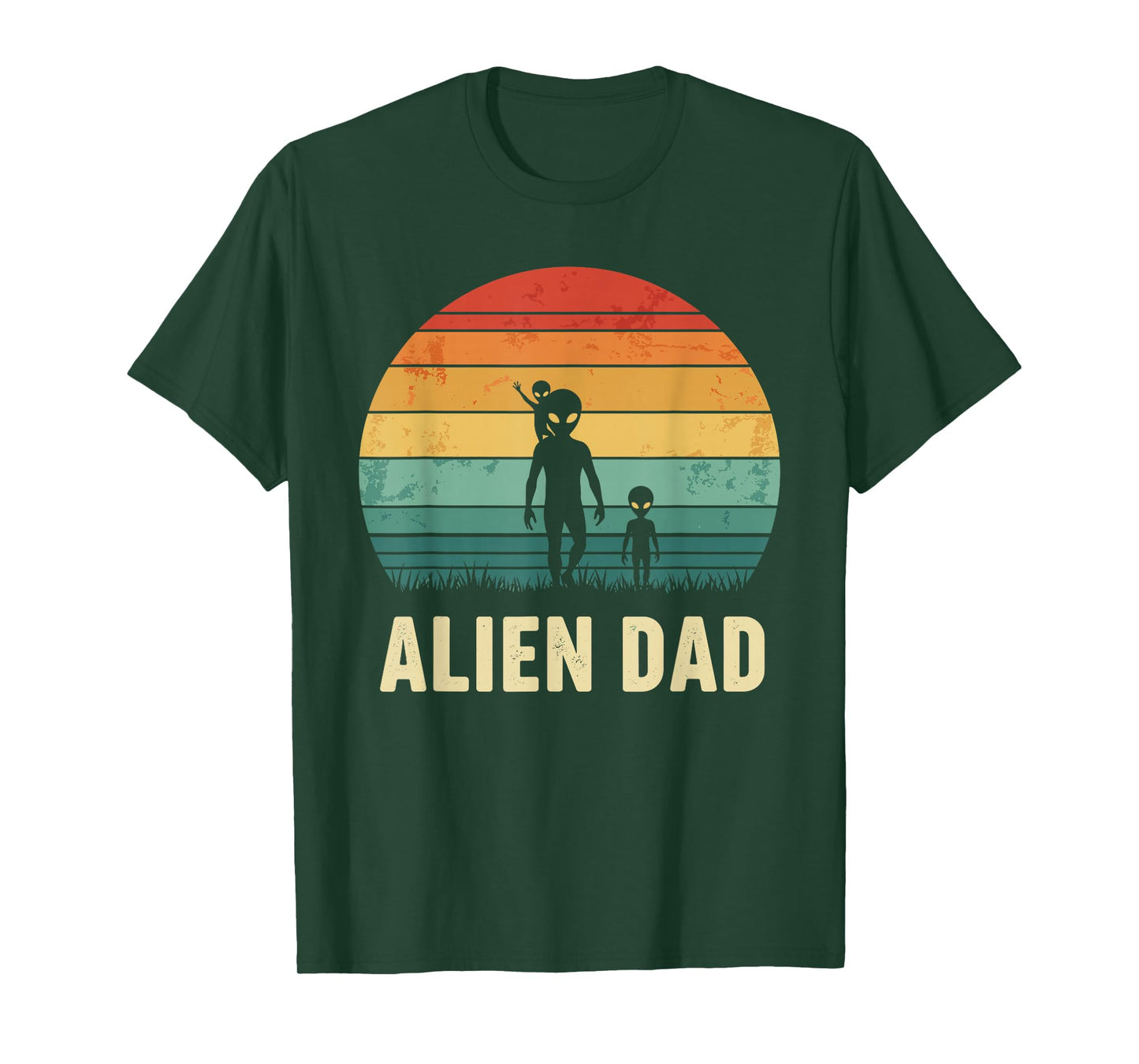Vintage Alien Dad Father Grandpa Father's Day Mens Womens T-Shirt