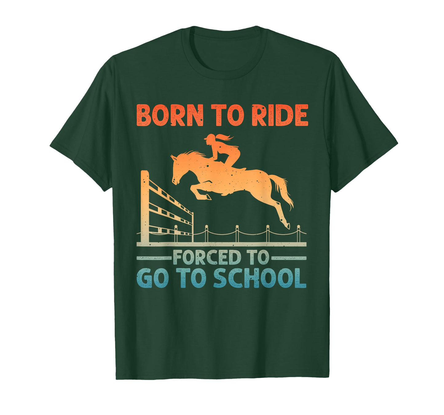Horse Racing Art For Kids Boys Girls Horse Lover Equestrian T-Shirt