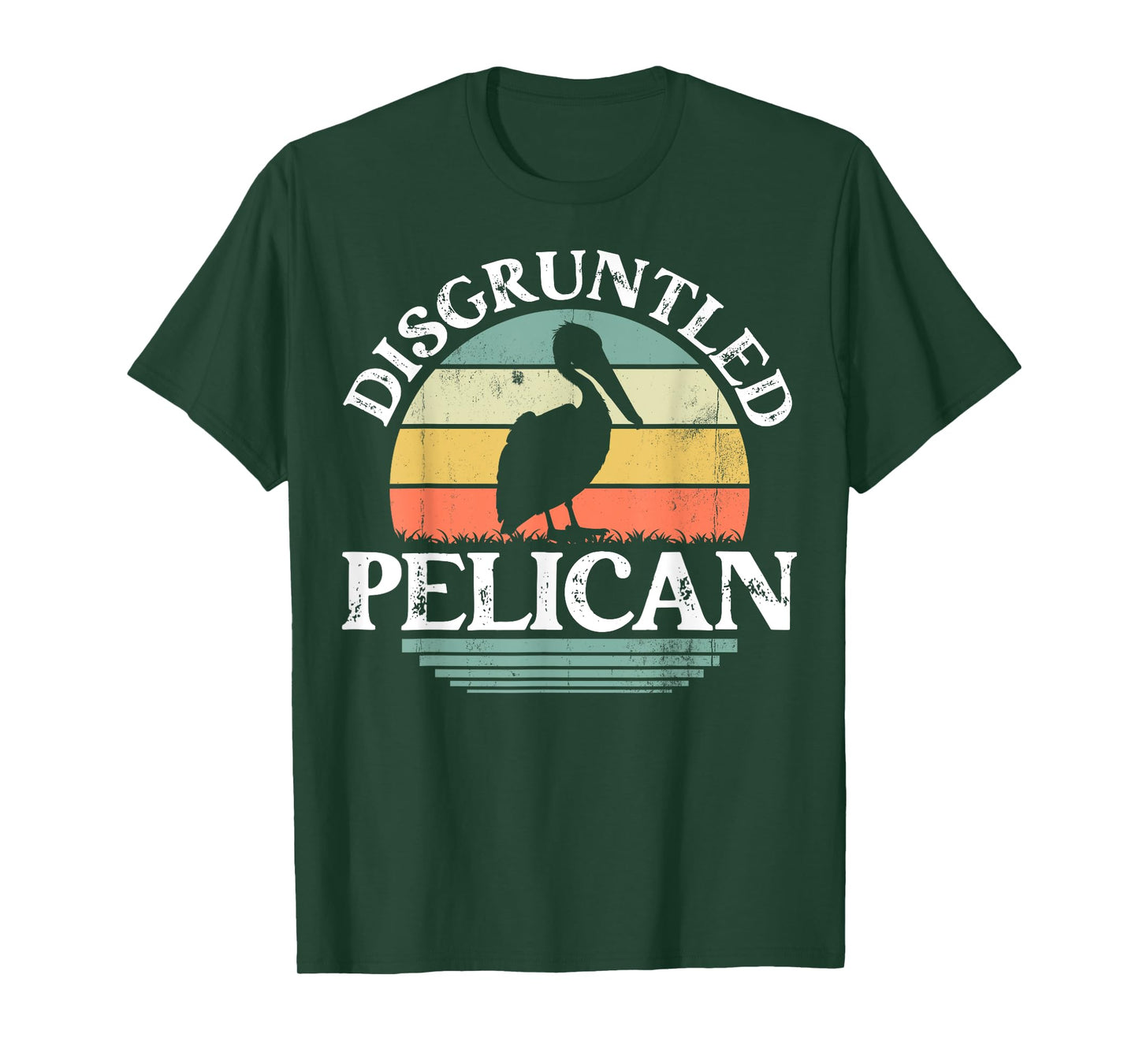 Disgruntled Pelican - Retro Sunset Pelican Bird Lover Gifts T-Shirt