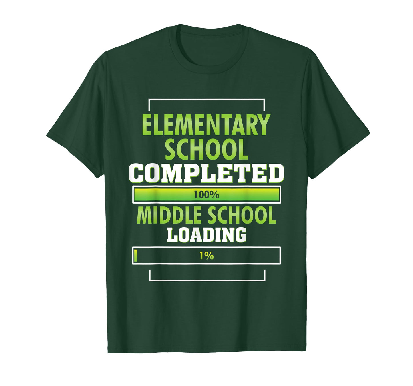 Elementary School Completed Middle School Loading T-Shirt