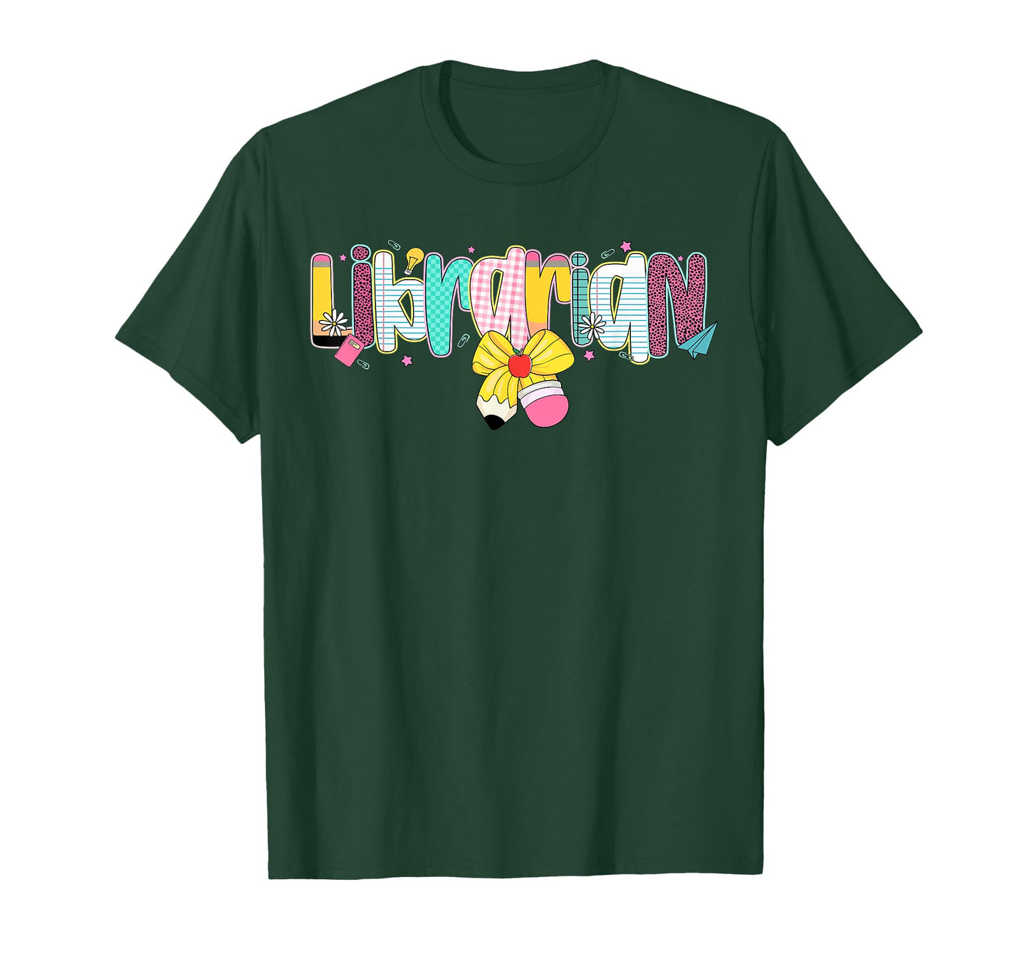 Librarian Coquette Bow Back To School First Day Of School T-Shirt