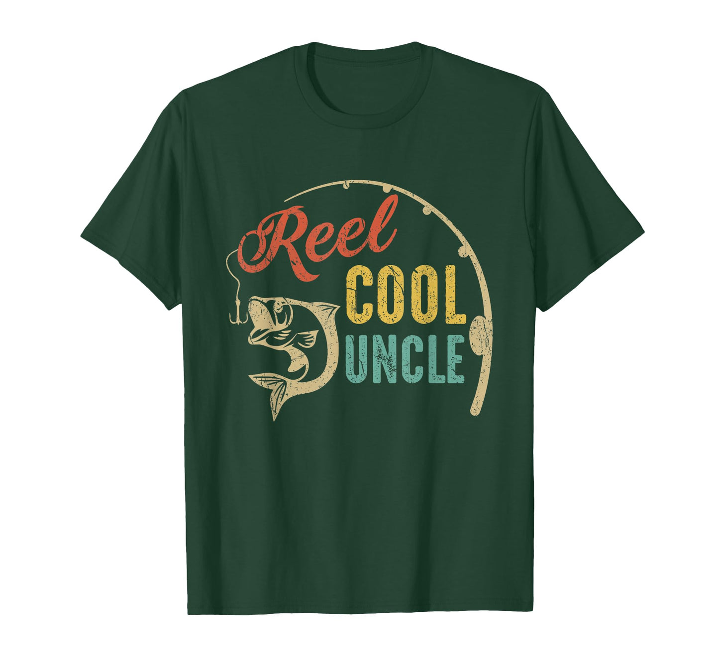 Fathers Day Shirt Vintage Fishing Reel Cool Uncle T-Shirt